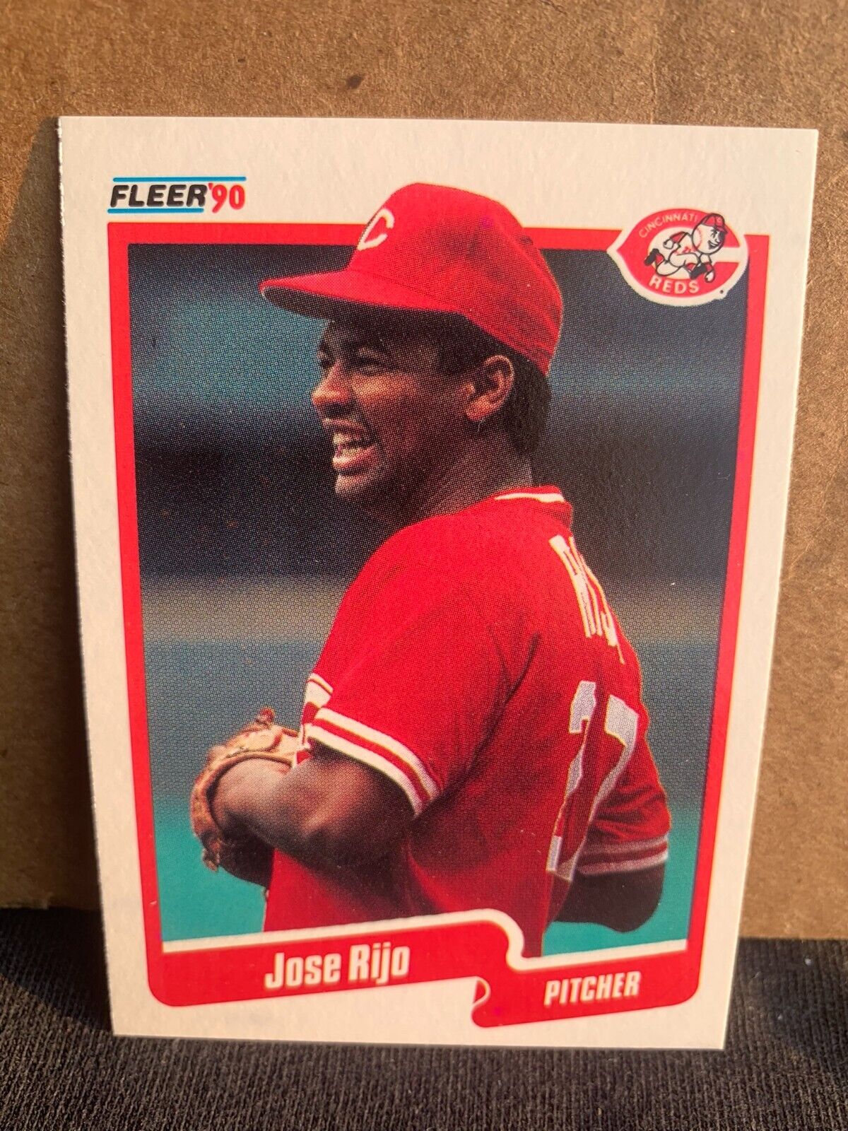 1990 Fleer Baseball Card Cincinnati Reds Jose Rijo