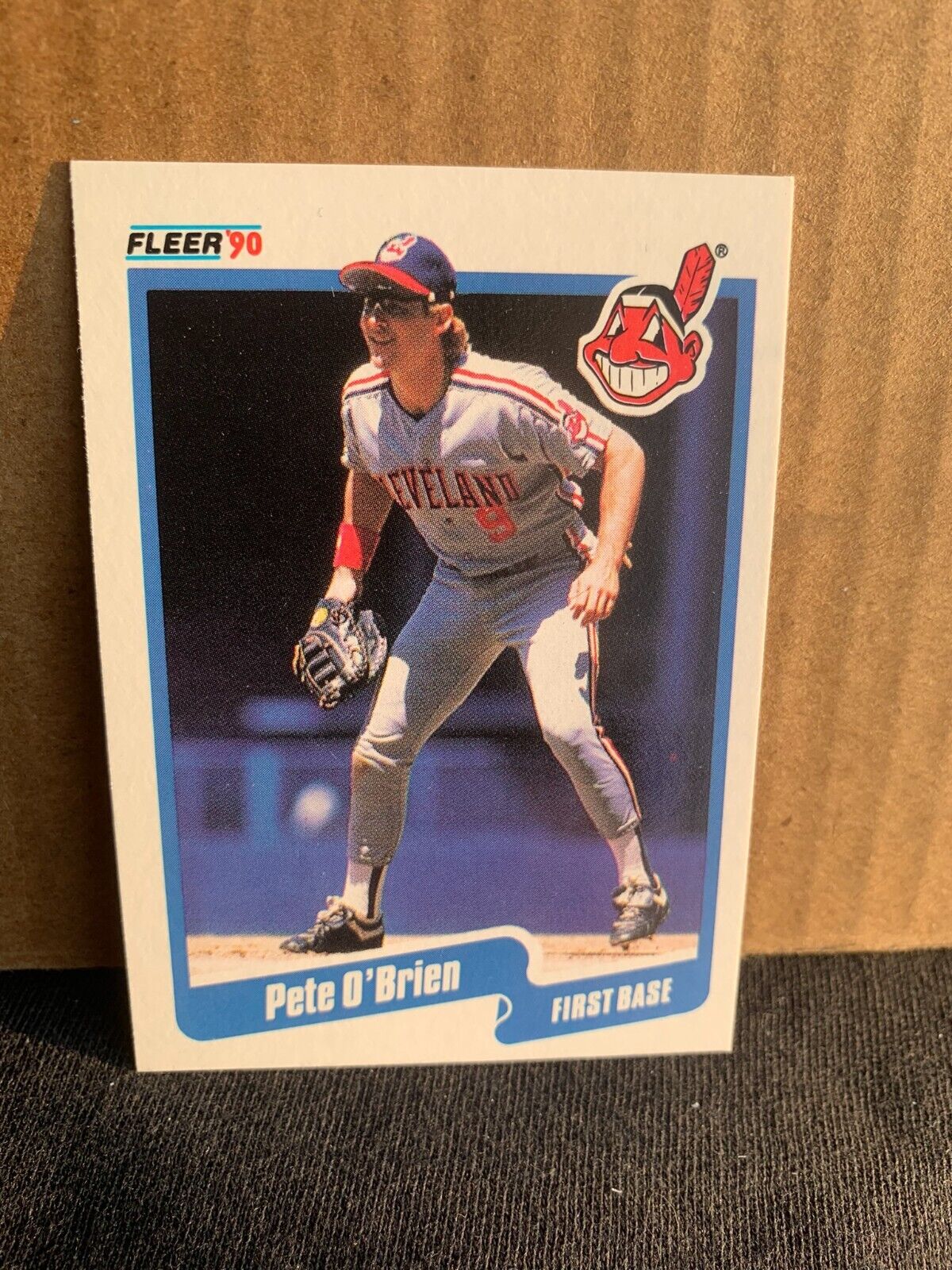 1990 Fleer Baseball Card Cleveland Indians Pete O'Brien