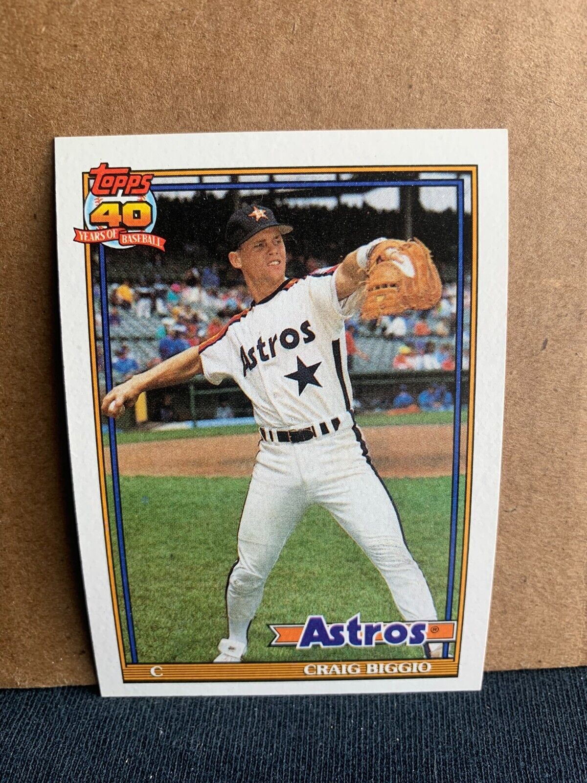 1991 Topps Baseball Card Houston Astros Craig Biggio