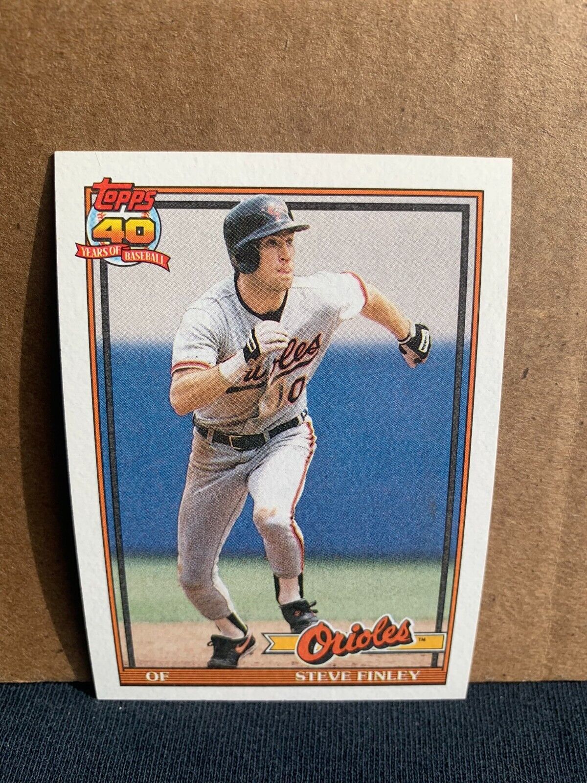 1991 Topps Baseball Card Baltimore Orioles Steve Finley