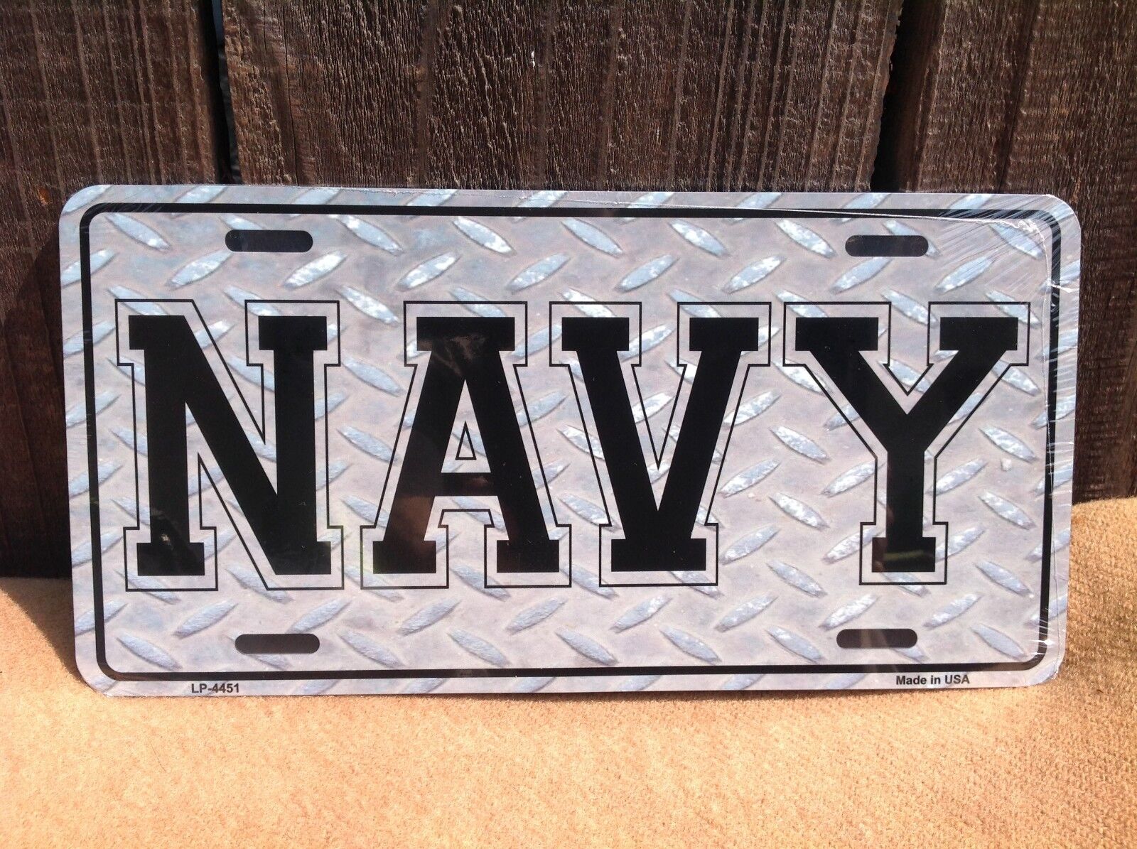 United States Navy Diamond Military Metal License Plate Auto Car Truck Tag