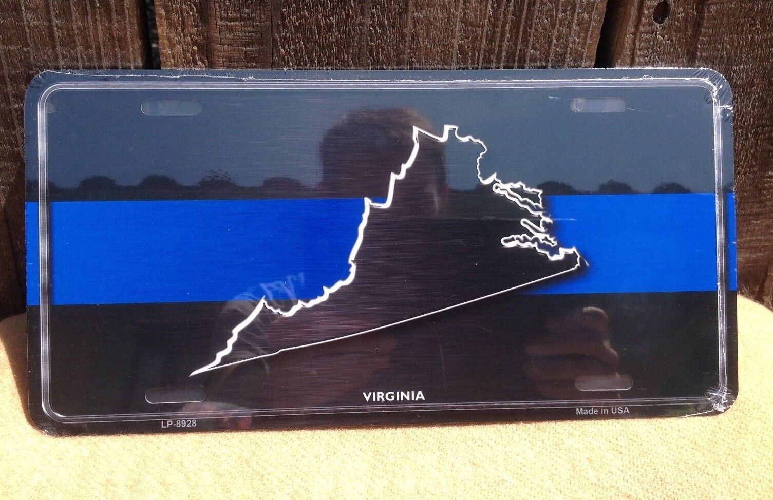 Virginia Thin Blue Line Police Auto Car Truck Tag Metal Novelty License Plate