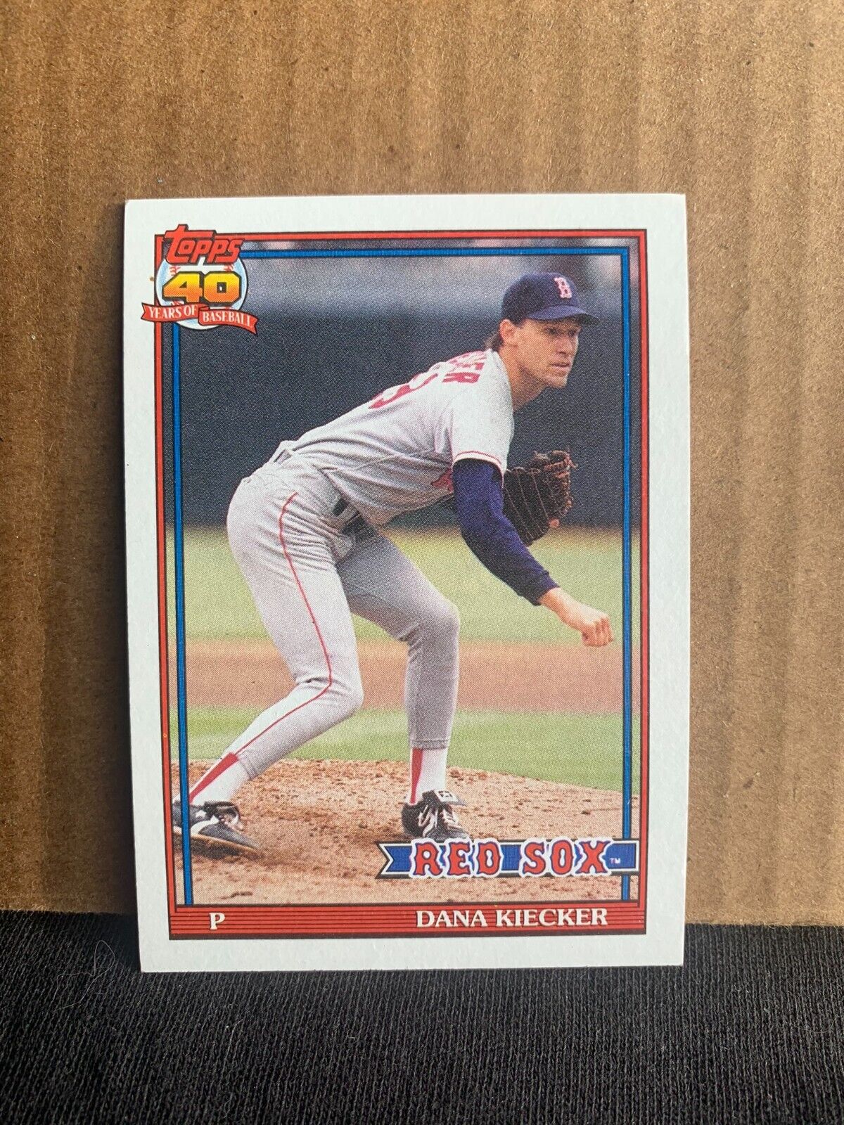 1991 Topps Baseball Card Boston Red Sox Dana Kiecker