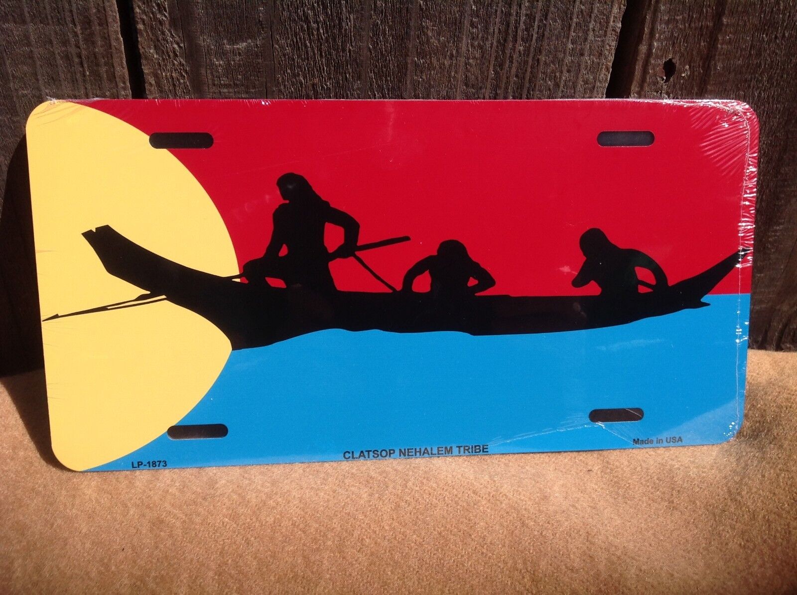 Clatsop Nehalem Tribe Flag Native Indian Tribe Auto Car Tag Metal License Plate