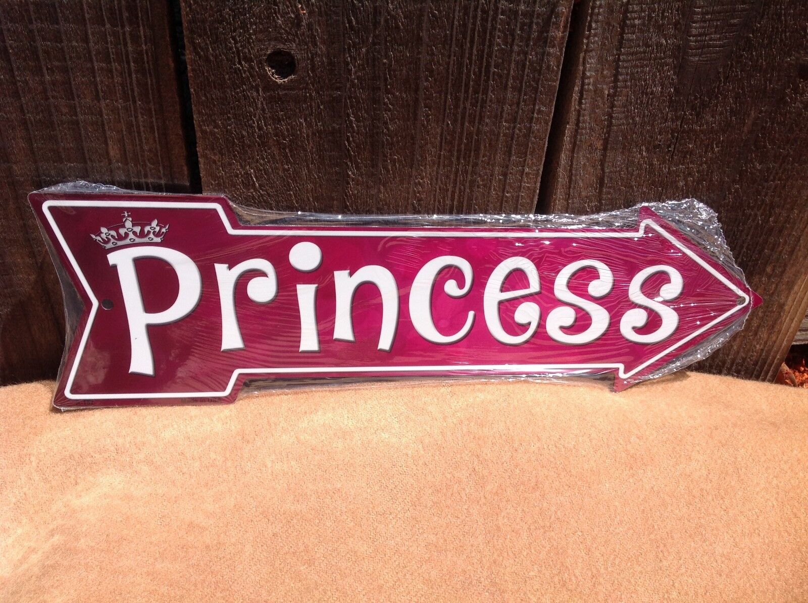 Princess This Way To Arrow Sign Directional Novelty Metal 17" x 5"