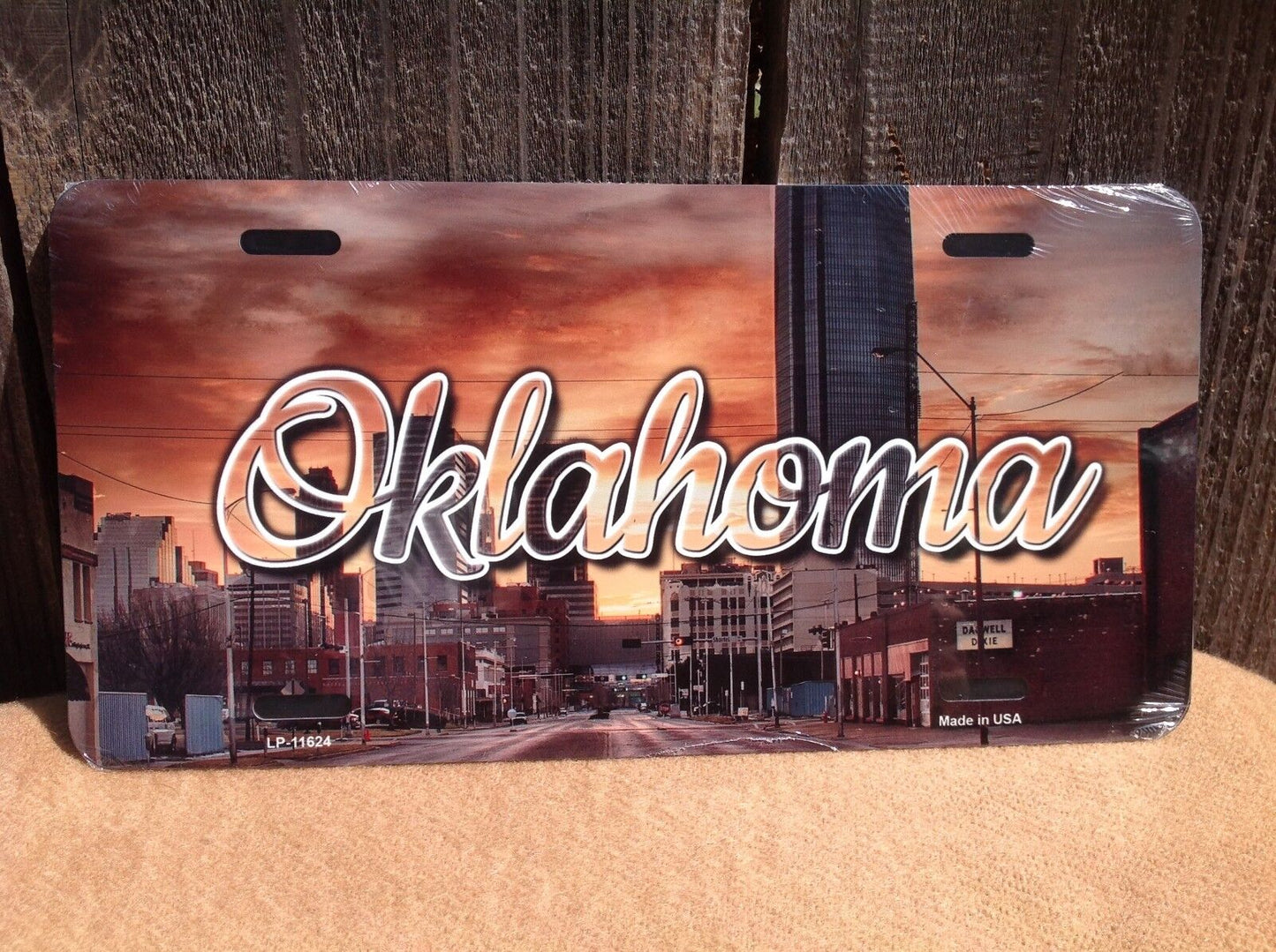 Oklahoma City Sunset Scenic Skyline Novelty License Plate Auto Car Tag Vehicle