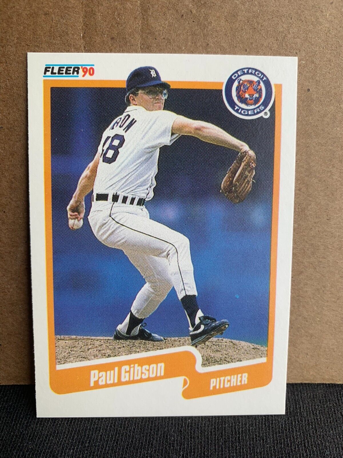 1990 Fleer Baseball Card Detroit Tigers Paul Gibson