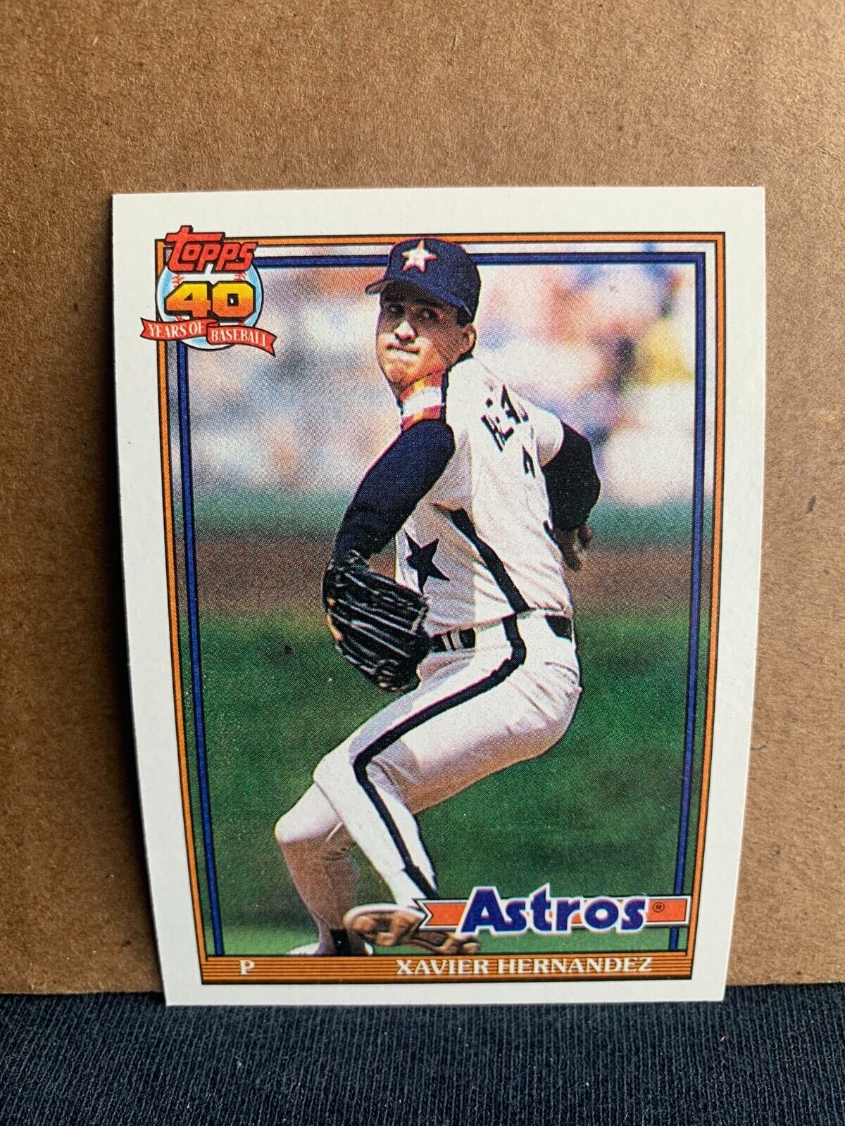 1991 Topps Baseball Card Houston Astros Xavier Hernandez