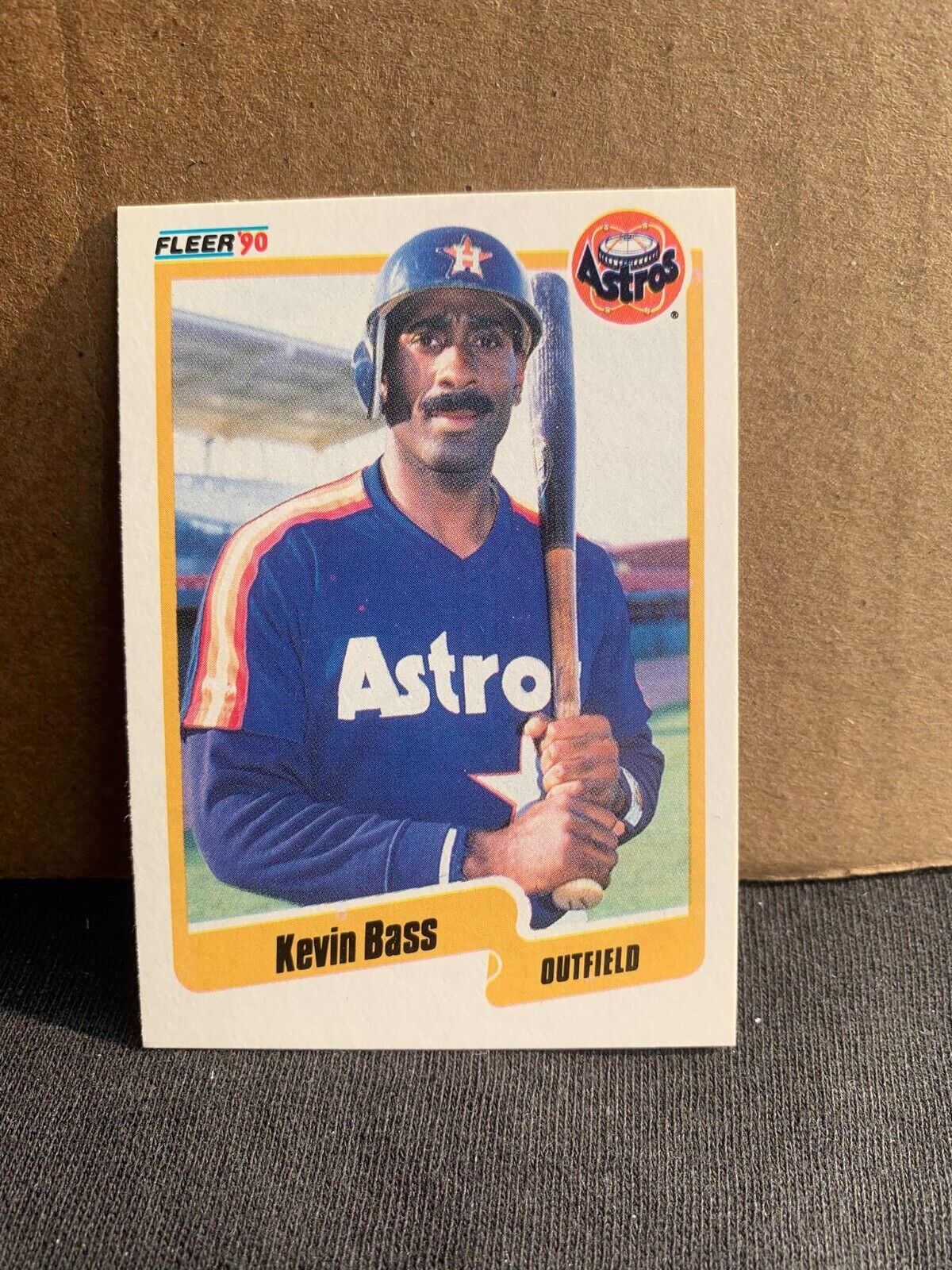 1990 Fleer Baseball Card Houston Astros Kevin Bass