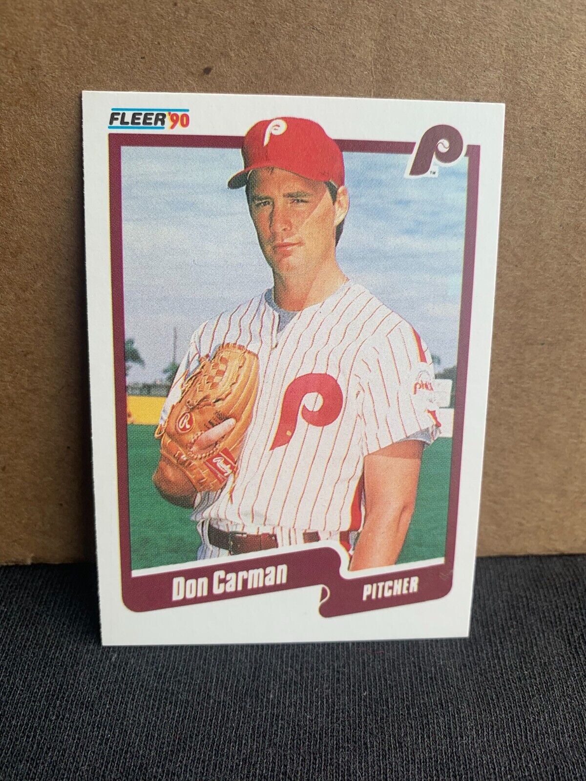 1990 Fleer Baseball Card Philadelphia Phillies Don Carman
