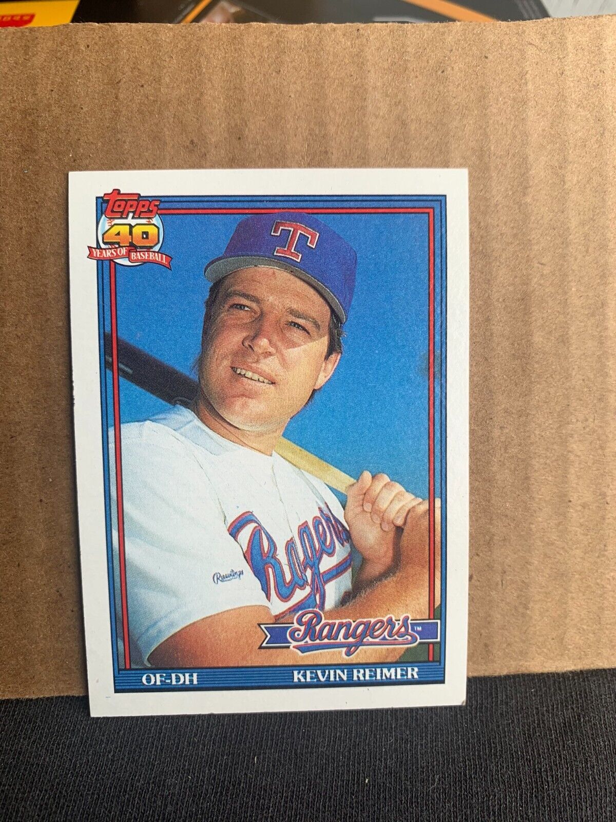 1991 Topps Baseball Card Texas Rangers Kevin Reimer