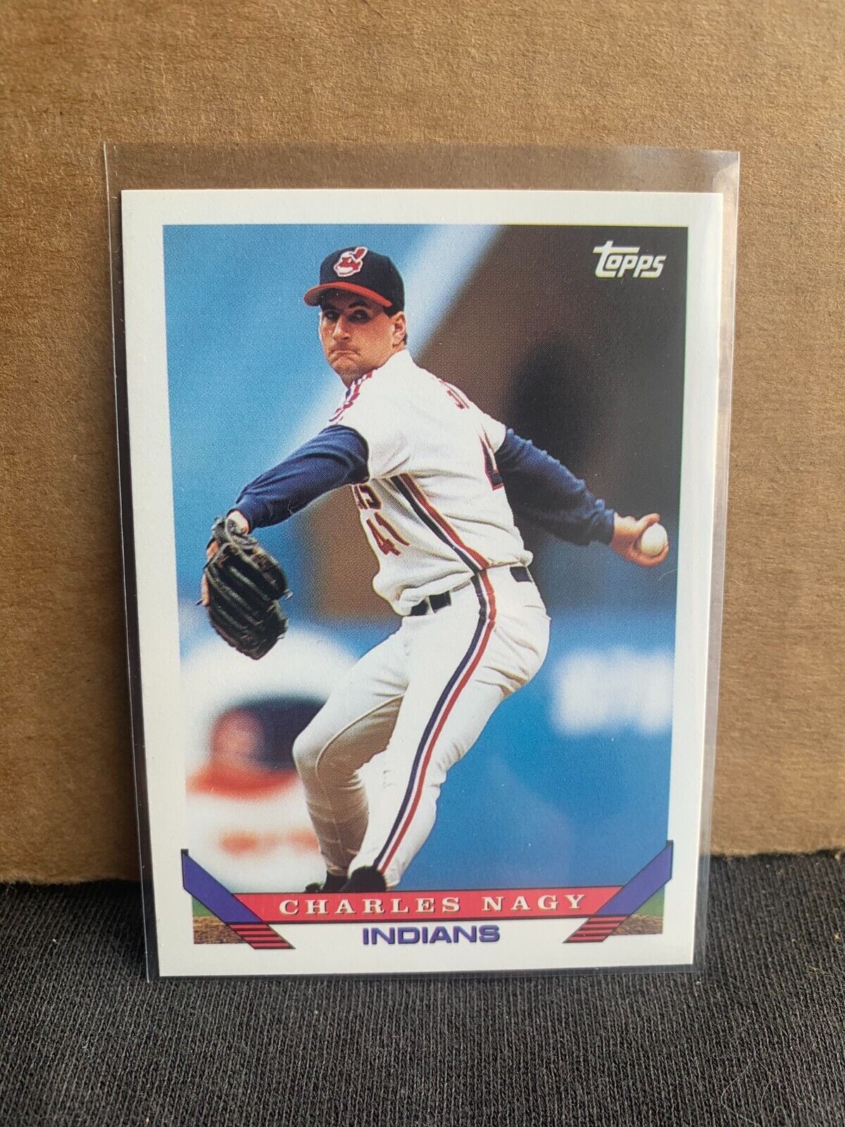 1993 Topps Baseball Card Cleveland Indians Charles Nagy 