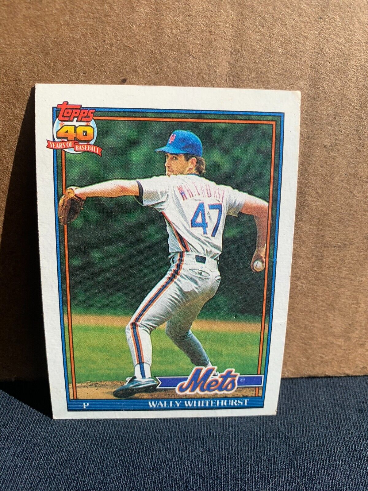 1991 Topps Baseball Card New York Mets Wally Whitehurst