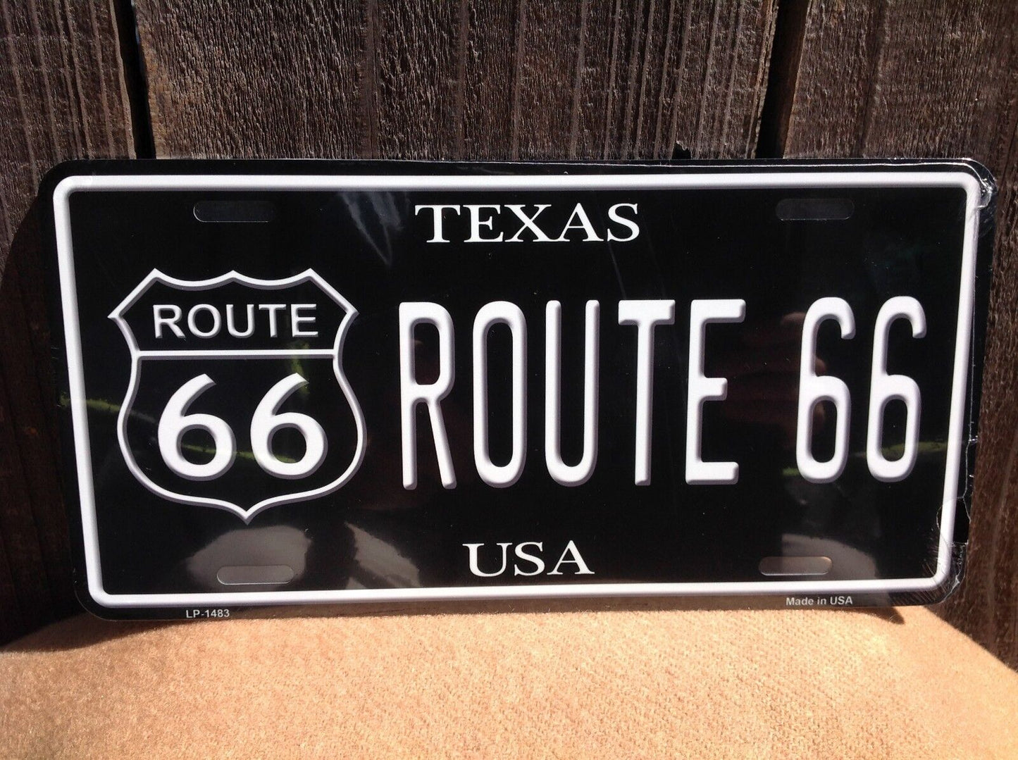 Route 66 Texas Black White Novelty License Plate Auto Car Vehicle Truck Tag