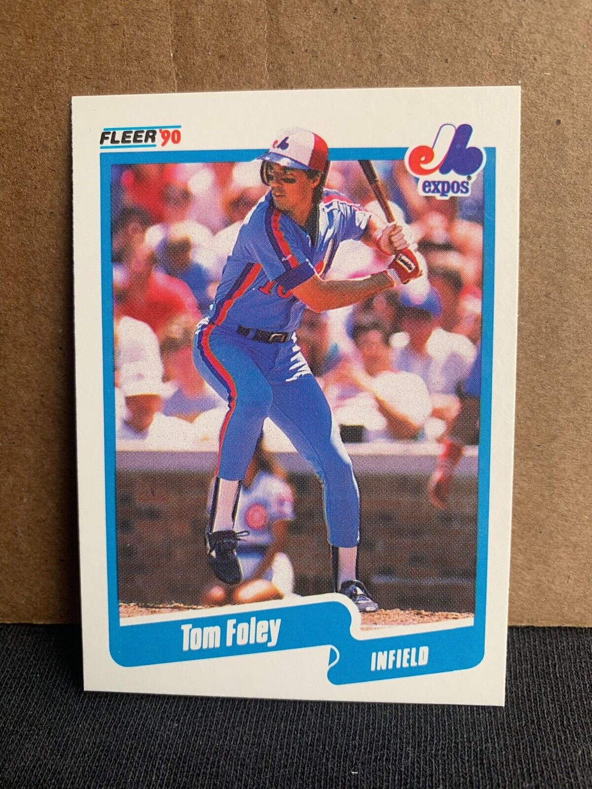 1990 Fleer Baseball Card Montreal Expos Tom Foley
