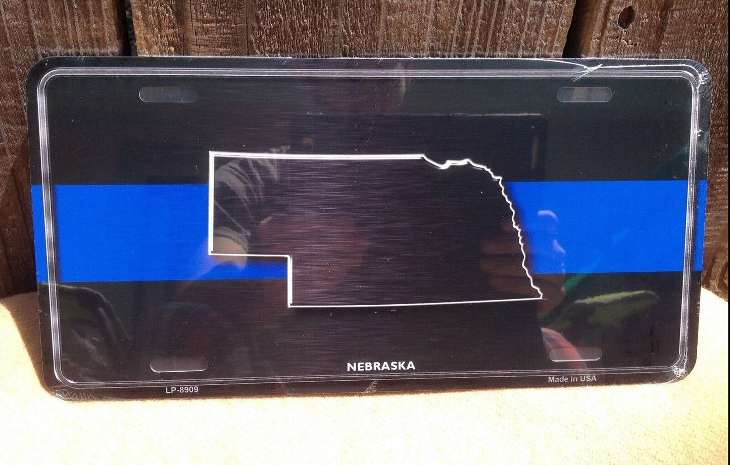 Nebraska Thin Blue Line Police Auto Car Truck Tag Metal Novelty License Plate