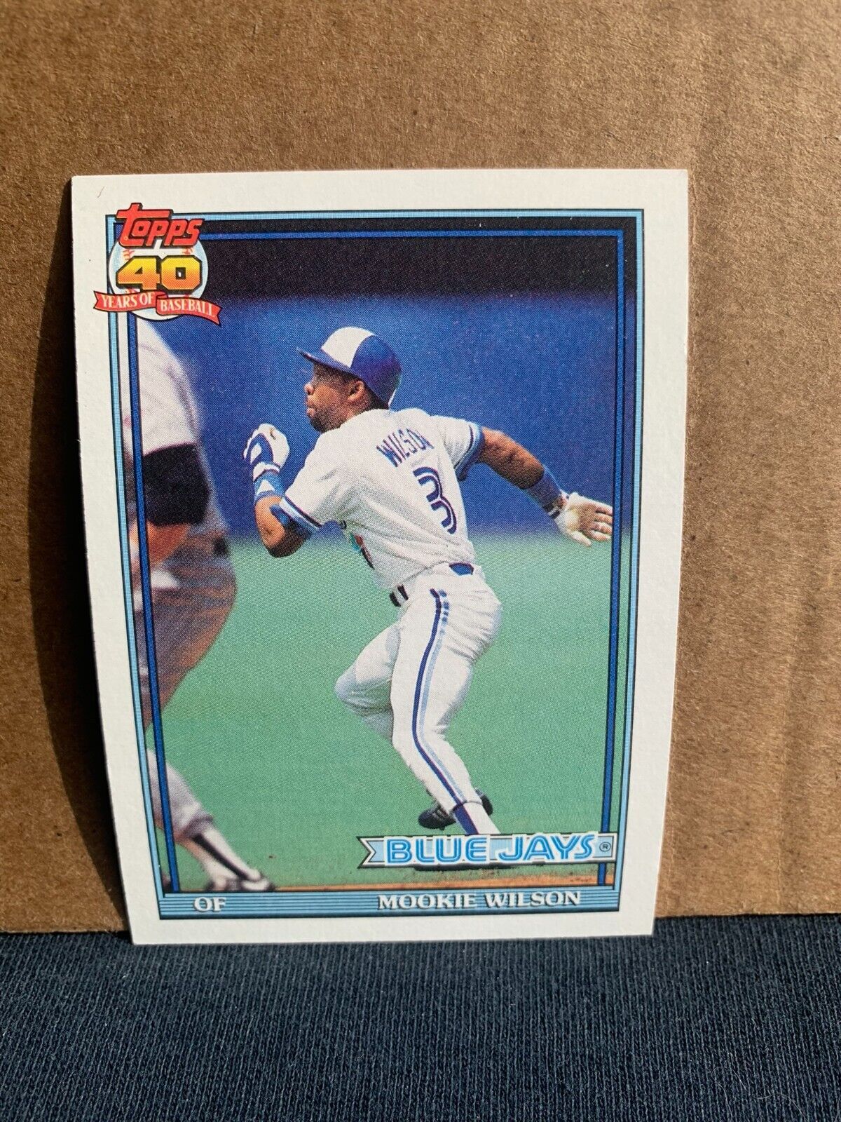 1991 Topps Baseball Card Toronto Blue Jays Mookie Wilson