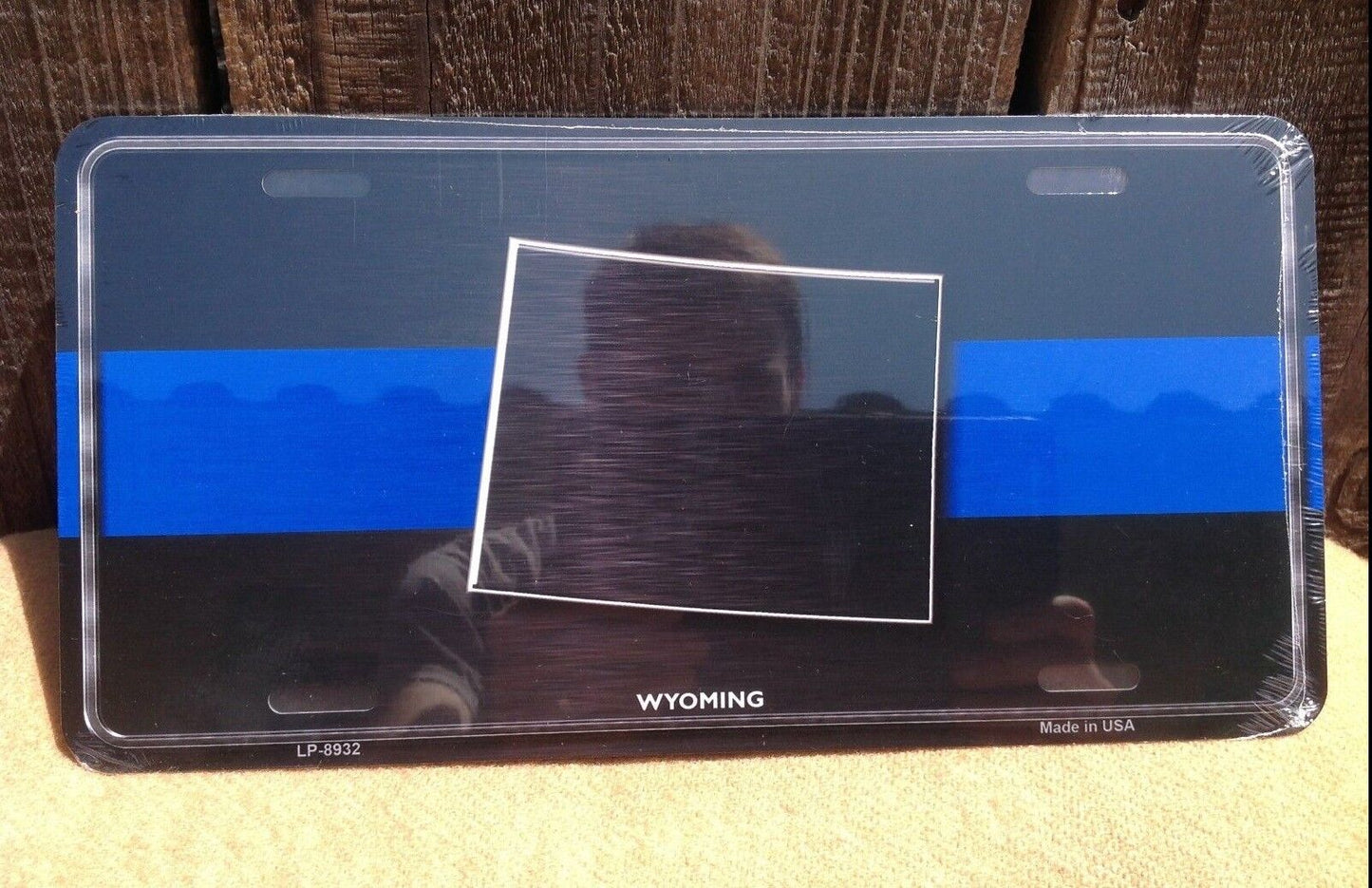 Wyoming Thin Blue Line Police Auto Car Truck Tag Metal Novelty License Plate