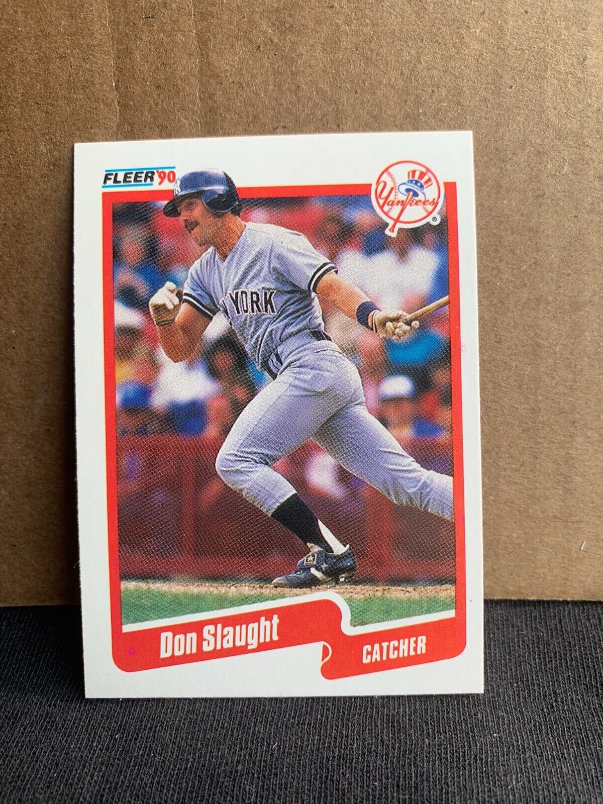 1990 Fleer Baseball Card New York Yankees Don Slaught