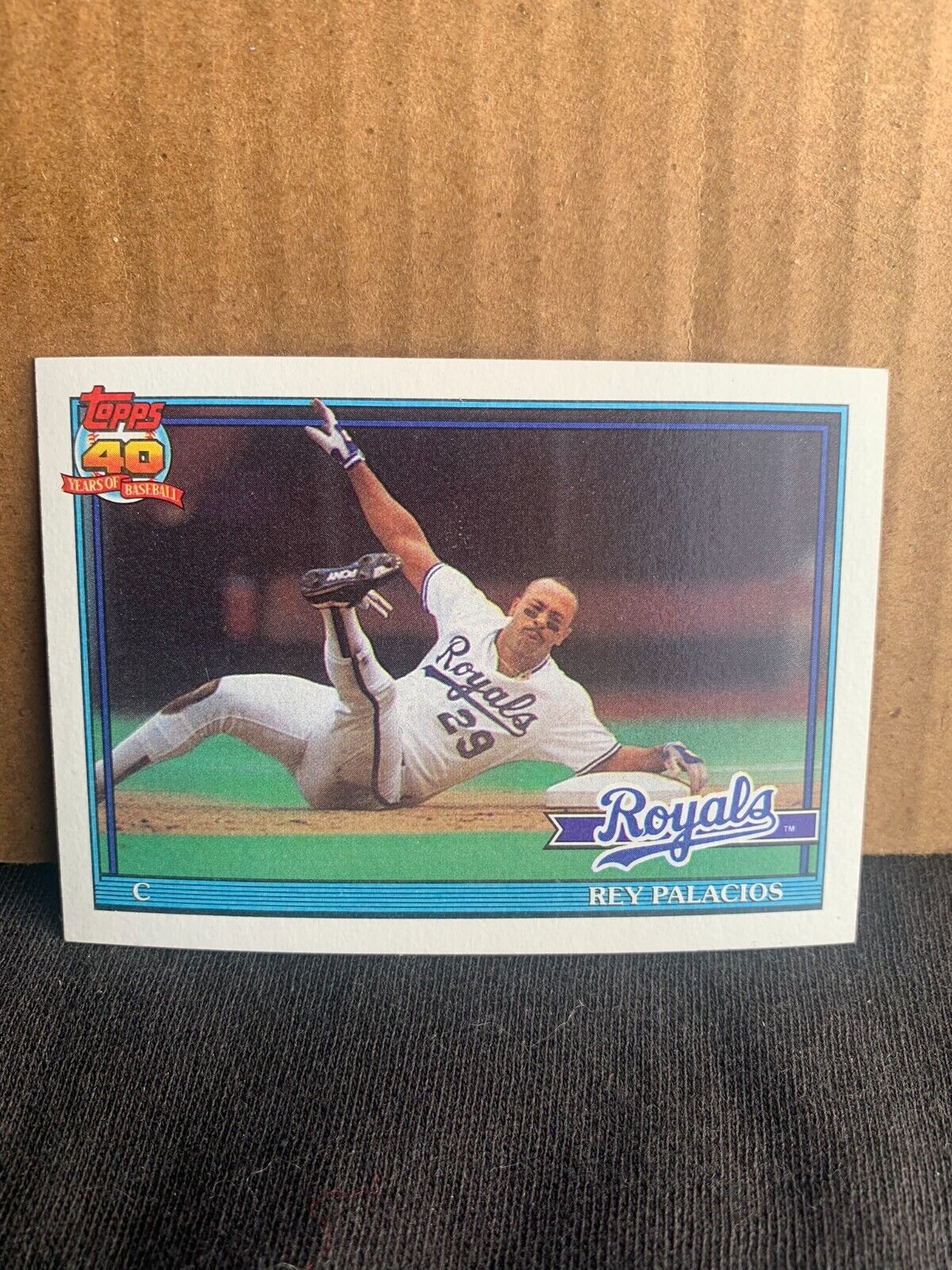 1991 Topps Baseball Card Kansas City Royals Rey Palacios