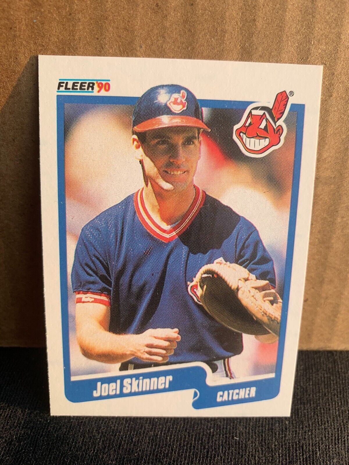1990 Fleer Baseball Card Cleveland Indians Joel Skinner
