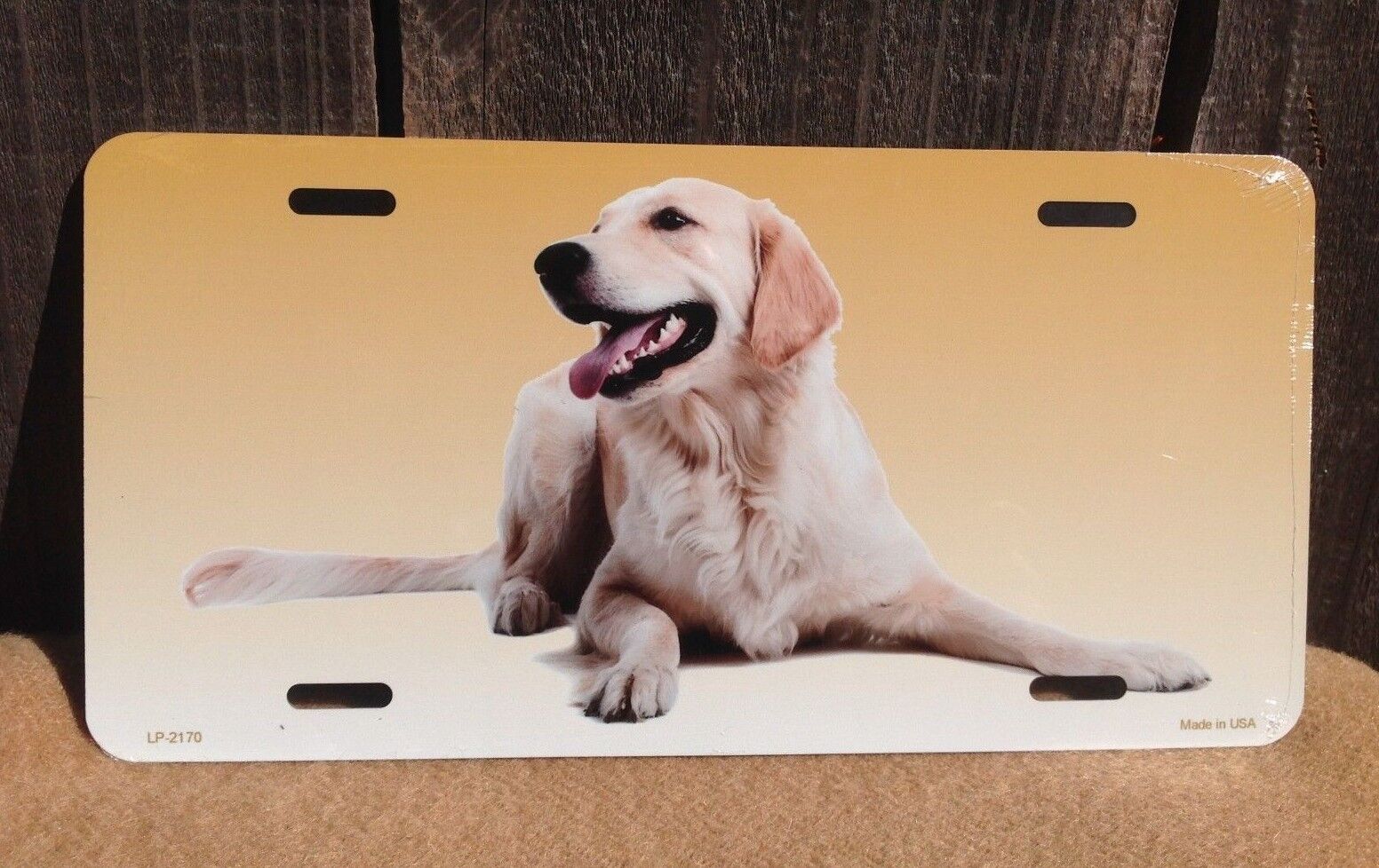 Golden Retriever Dog Pet Animal Dog Lovers Novelty Auto License Plate
