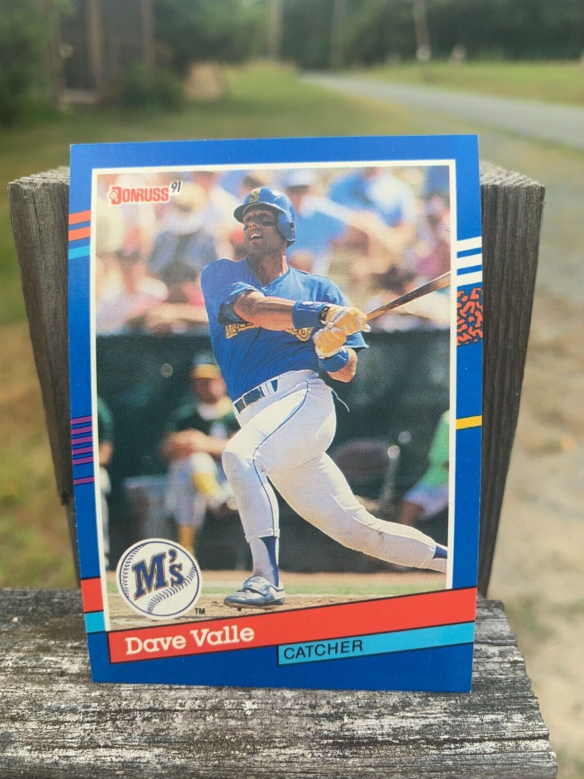 1991 Donruss Baseball Card Seattle Mariners Dave Valle