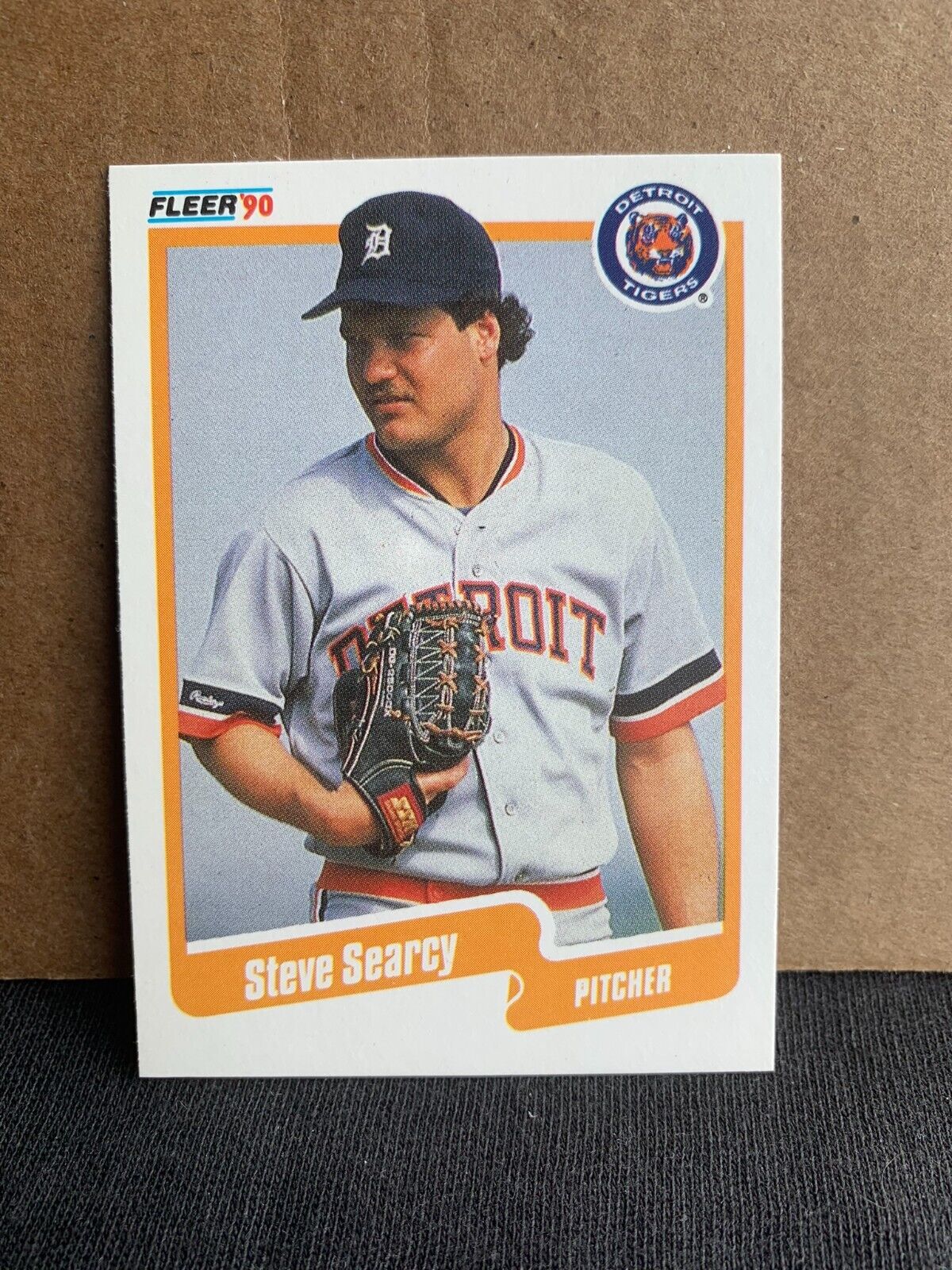 1990 Fleer Baseball Card Detroit Tigers Steve Searcy