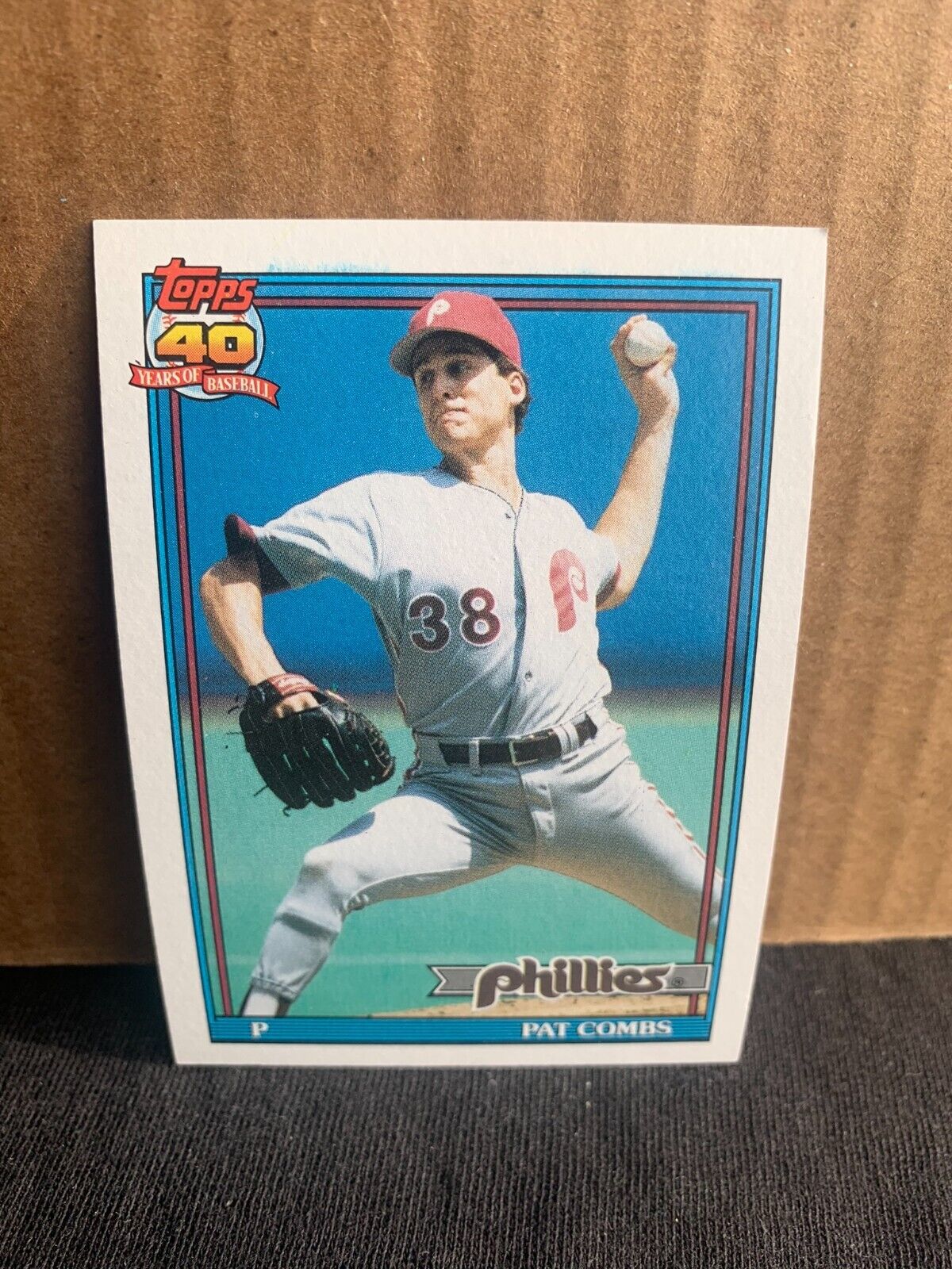 1991 Topps Baseball Card Philadelphia Phillies Pat Combs