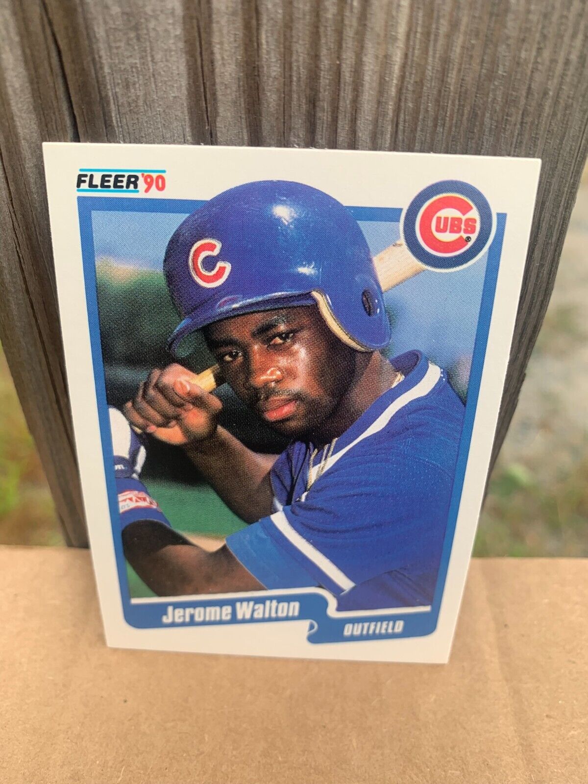 1990 Fleer Baseball Card Chicago Cubs Jerome Walton