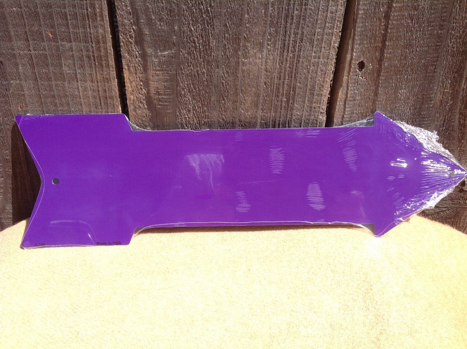 Purple Plain Blank This Way To Arrow Sign Directional Novelty Metal 17" x 5"