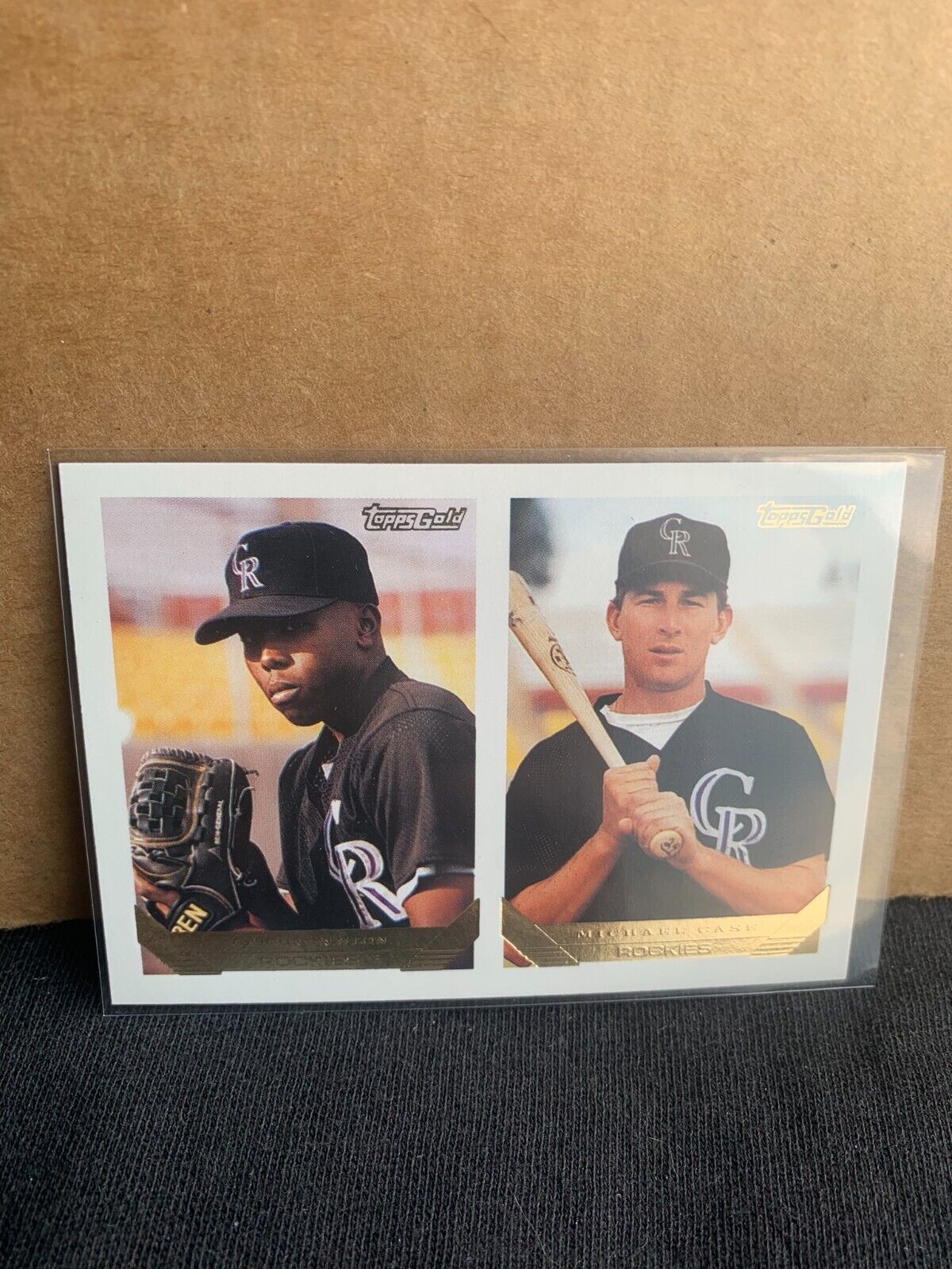 1993 Topps Gold Baseball Card Rockies Michael Case Garvin Alston