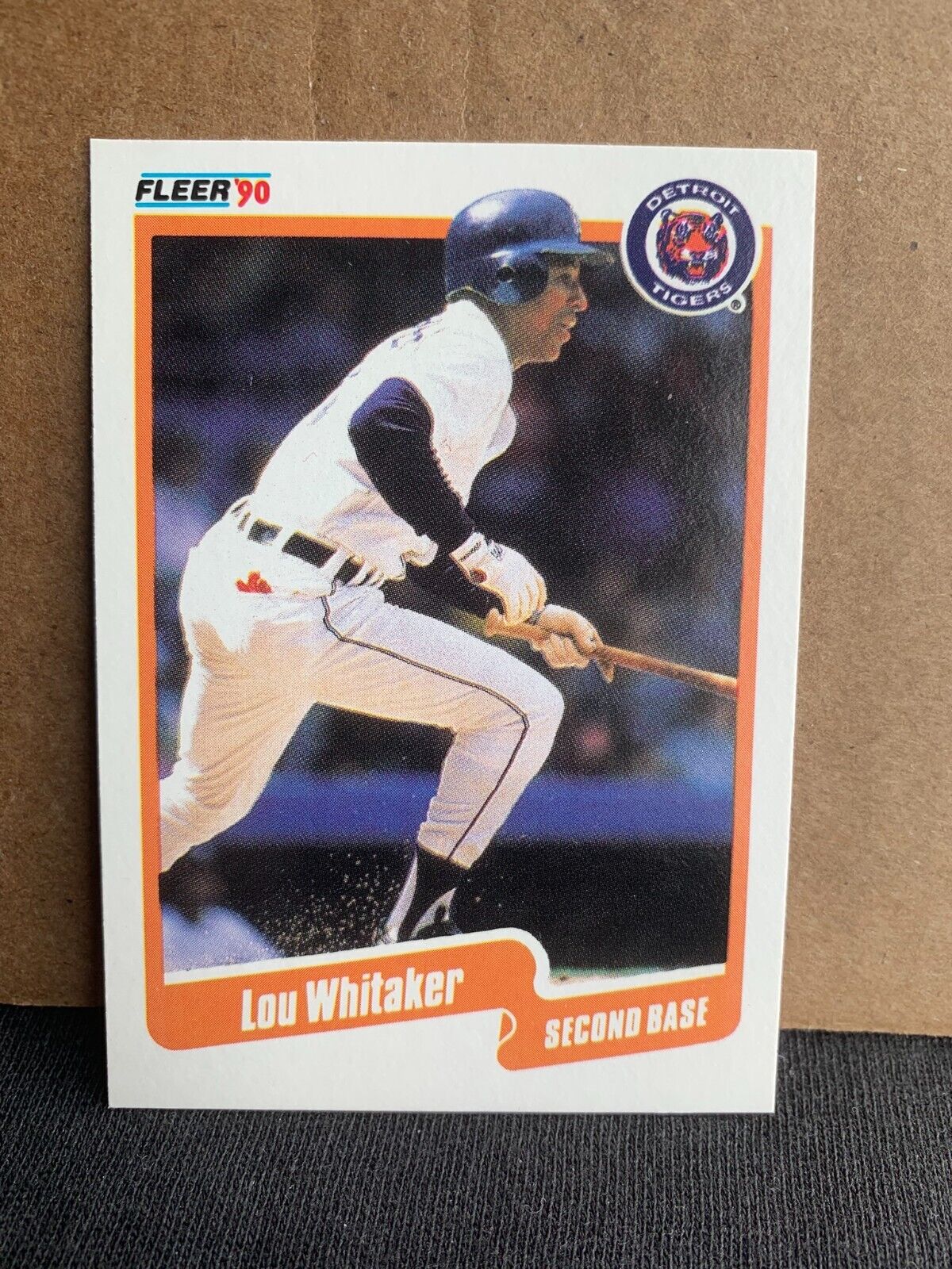 1990 Fleer Baseball Card Detroit Tigers Lou Whitaker
