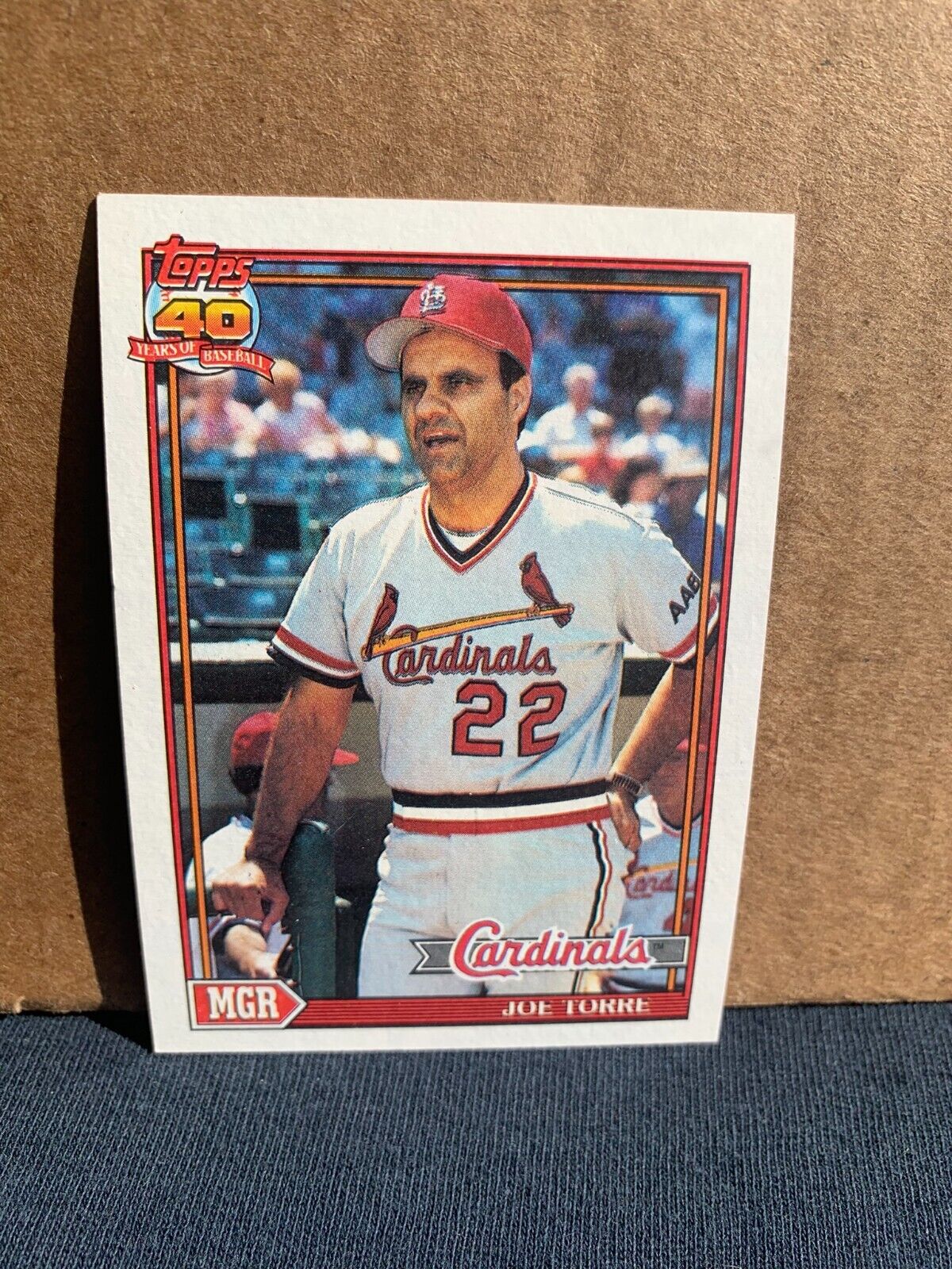 1991 Topps Baseball Card St. Louis Cardinals Joe Torre