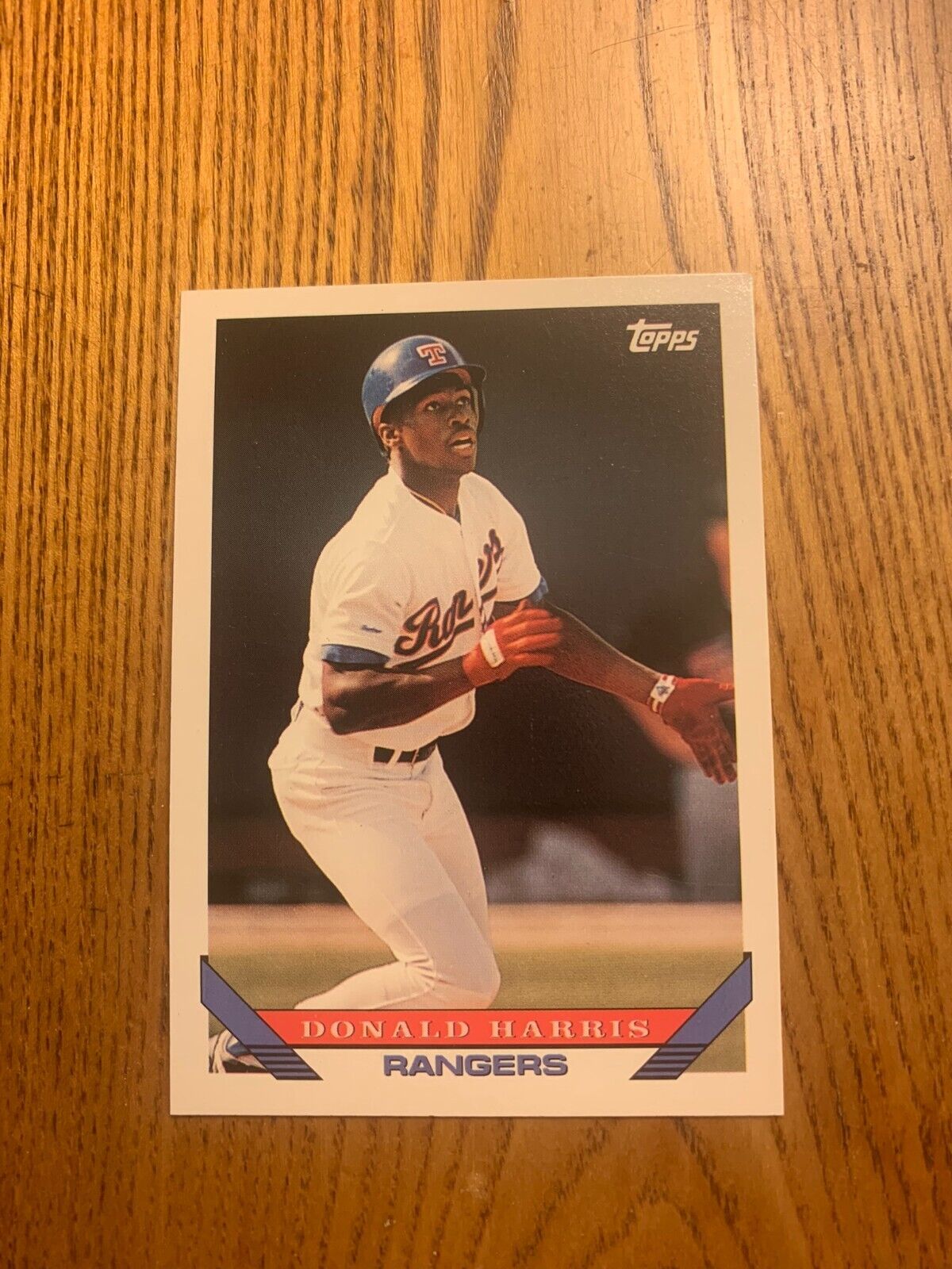 1993 Topps Baseball Card Texas Rangers Donald Harris