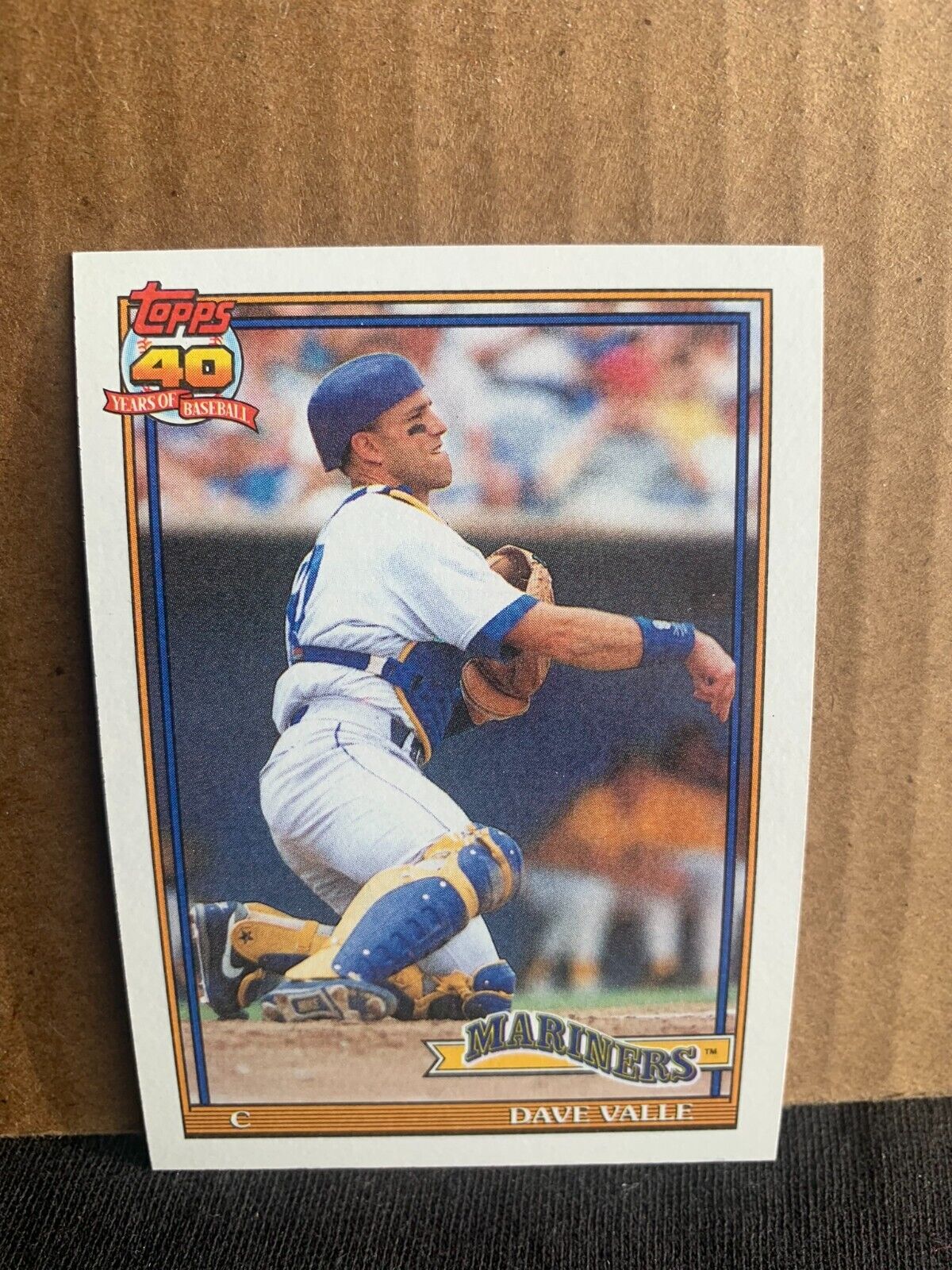 1991 Topps Baseball Card Seattle Mariners Dave Valle
