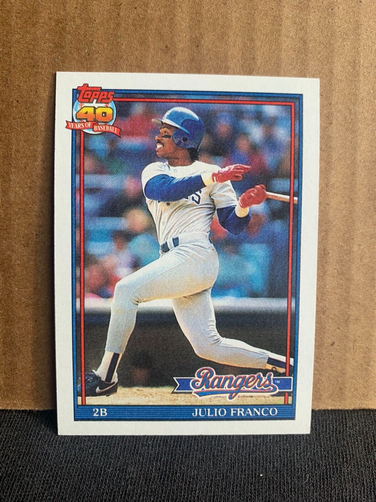 1991 Topps Baseball Card Texas Rangers Julio Franco