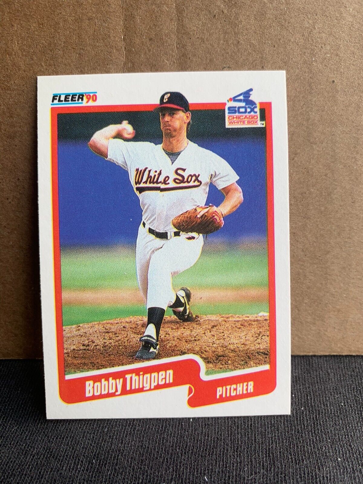 1990 Fleer Baseball Card Chicago White Sox Bobby Thigpen