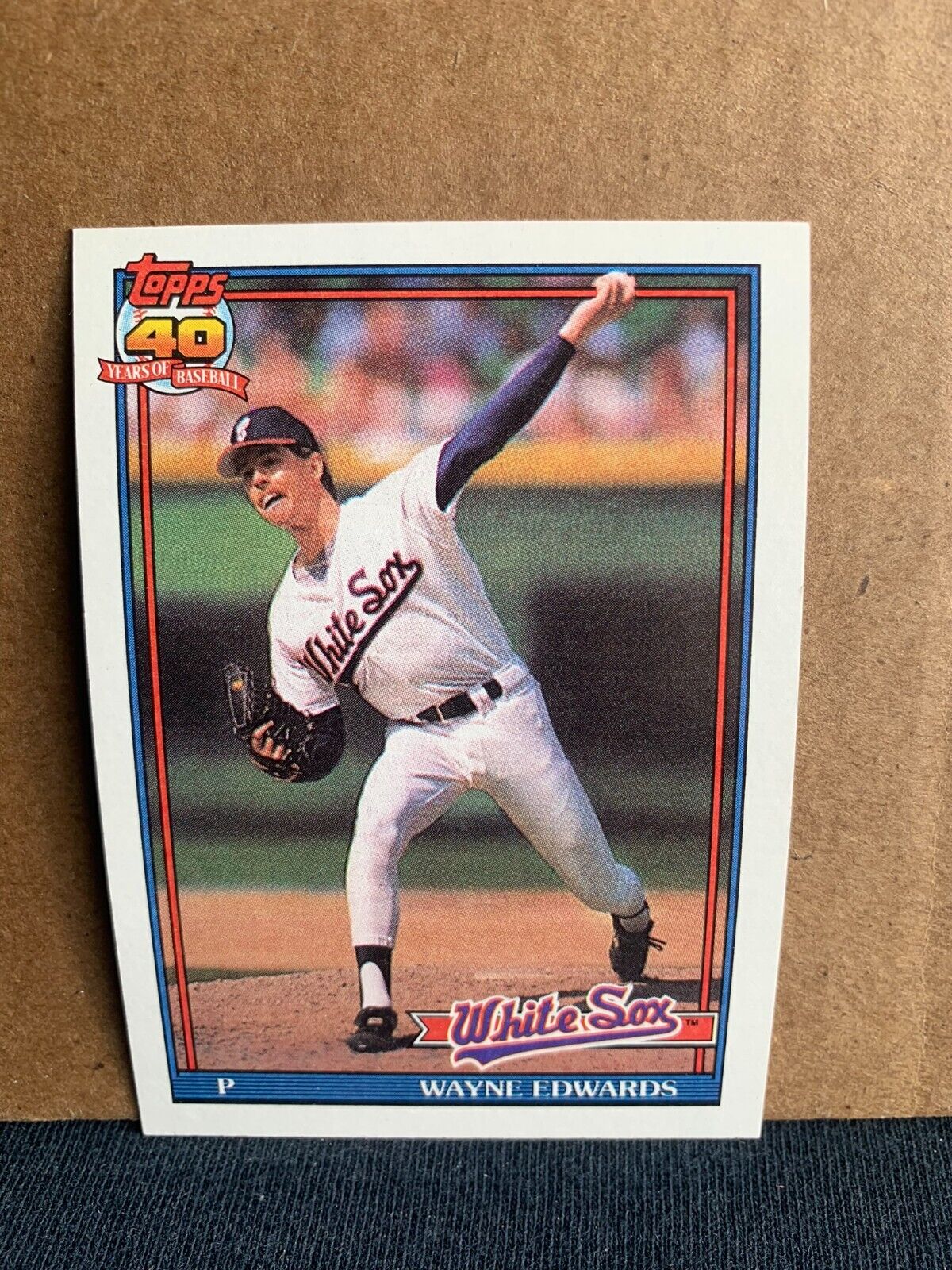 1991 Topps Baseball Card Chicago White Sox Wayne Edwards
