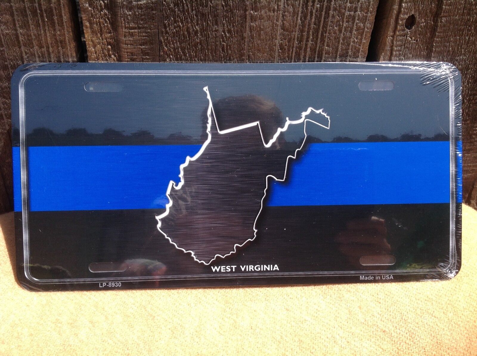 West Virginia Thin Blue Line Police Auto Car Truck Metal Novelty License Plate