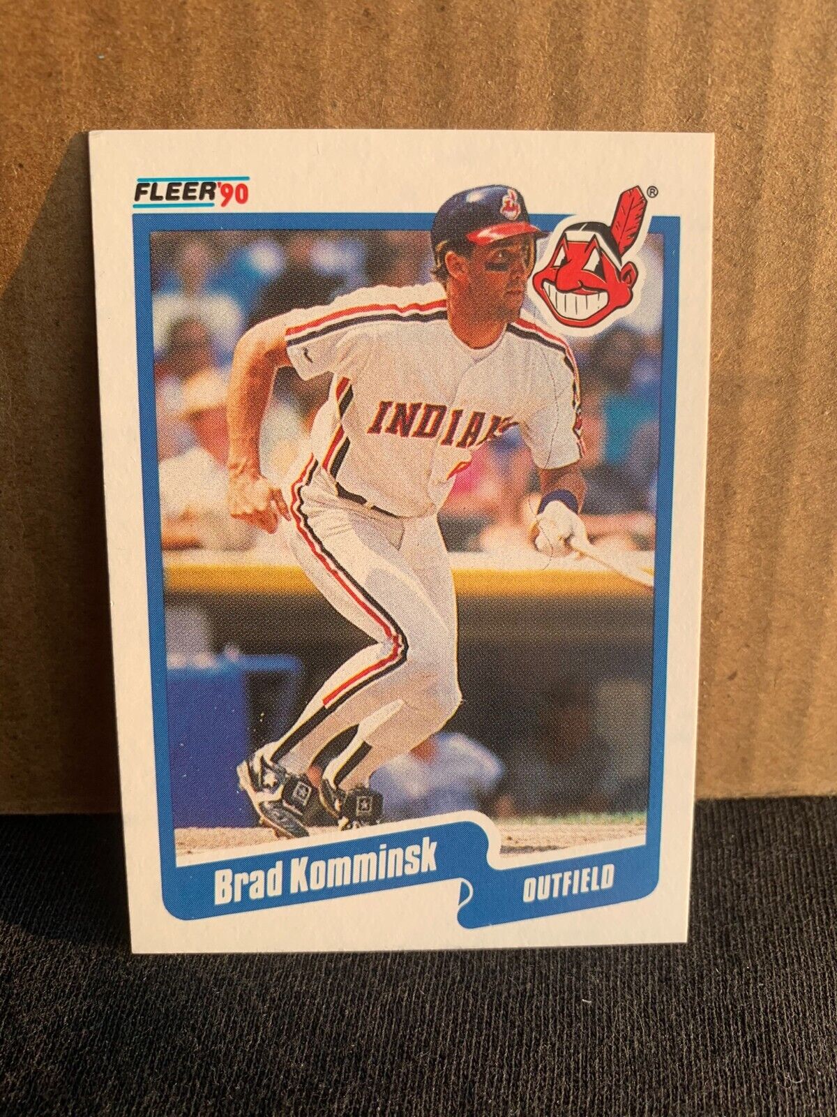 1990 Fleer Baseball Card Cleveland Indians Brad Komminsk