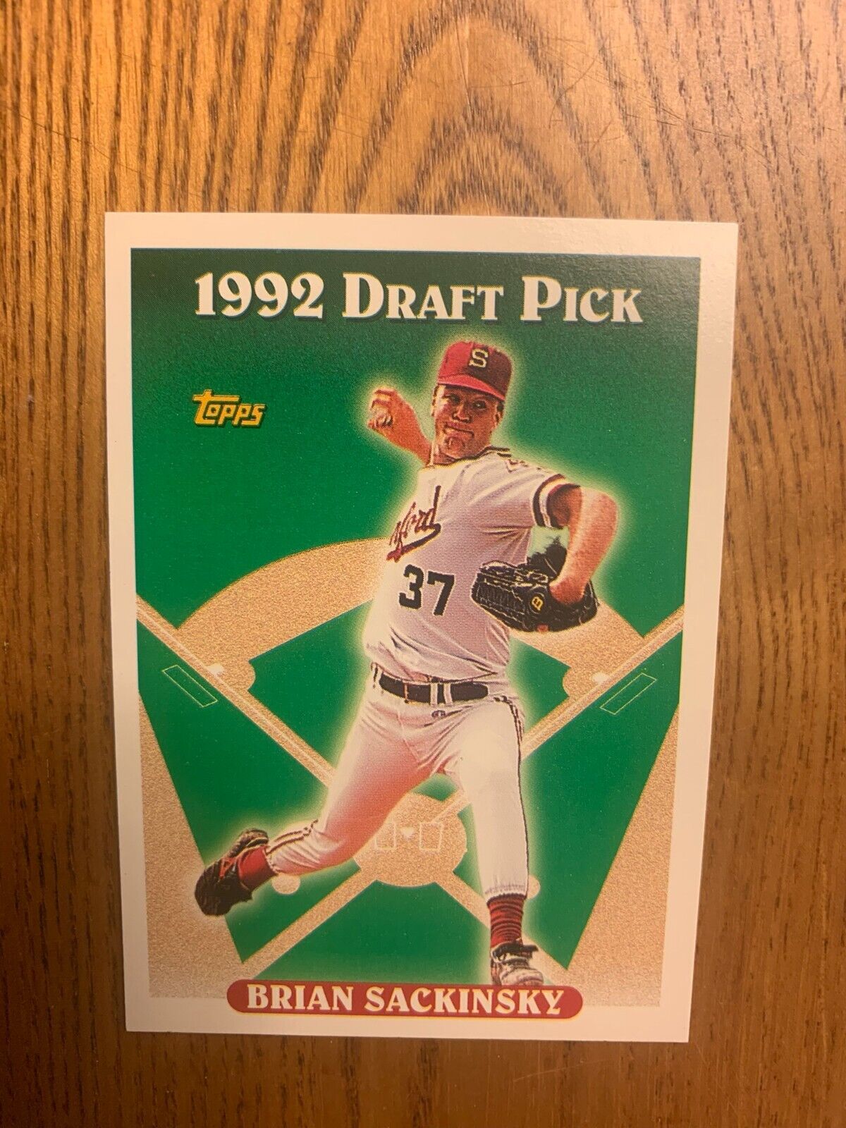 1993 Topps Baseball Card Draft Pick Brian Sackinsky
