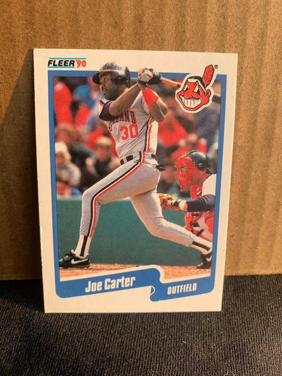 1990 Fleer Baseball Card Cleveland Indians Joe Carter