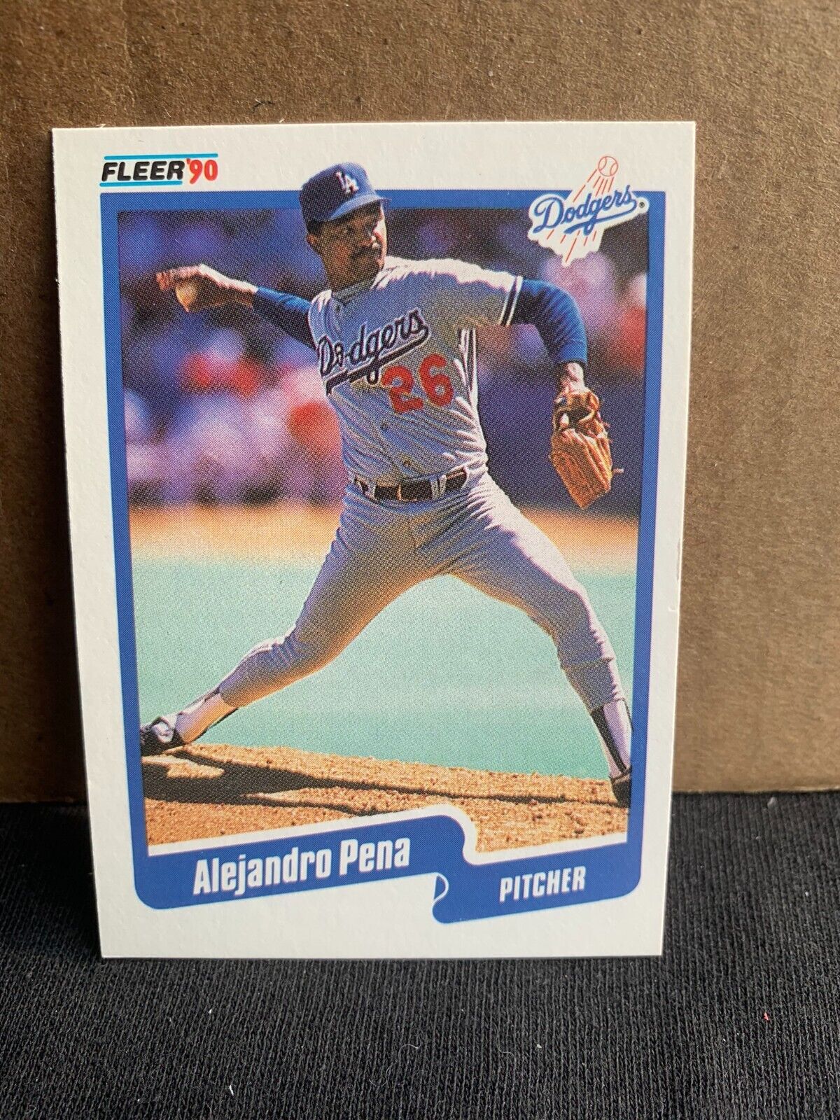 1990 Fleer Baseball Card Los Angeles Dodgers Alejandro Pena