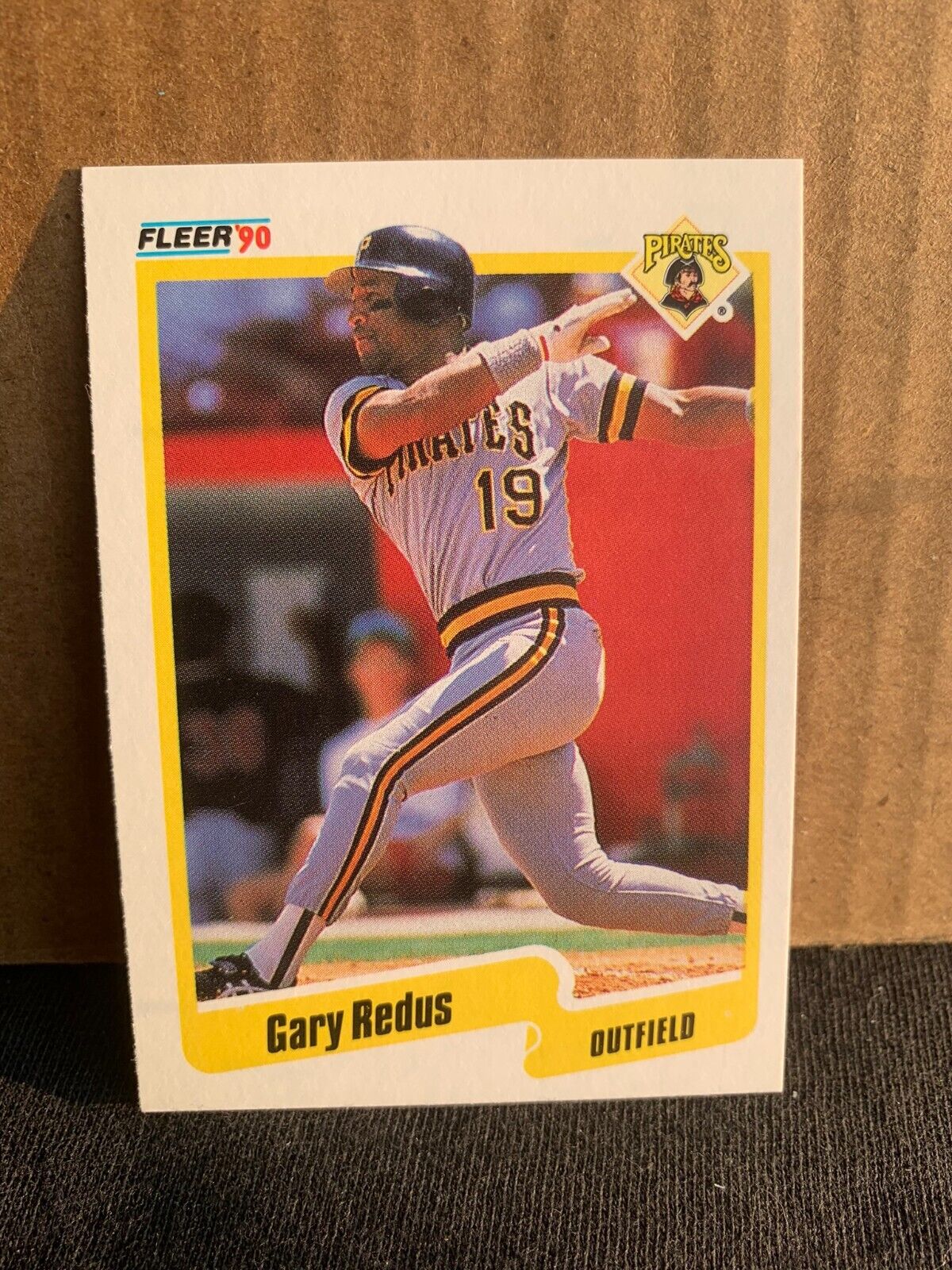 1990 Fleer Baseball Card Pittsburgh Pirates Gary Redus