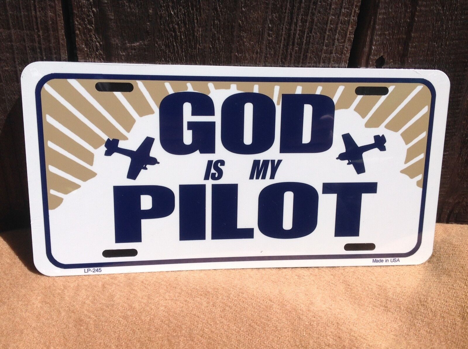 God Is My Pilot Jesus Christ God Christian License Plate Auto Car Truck Tag