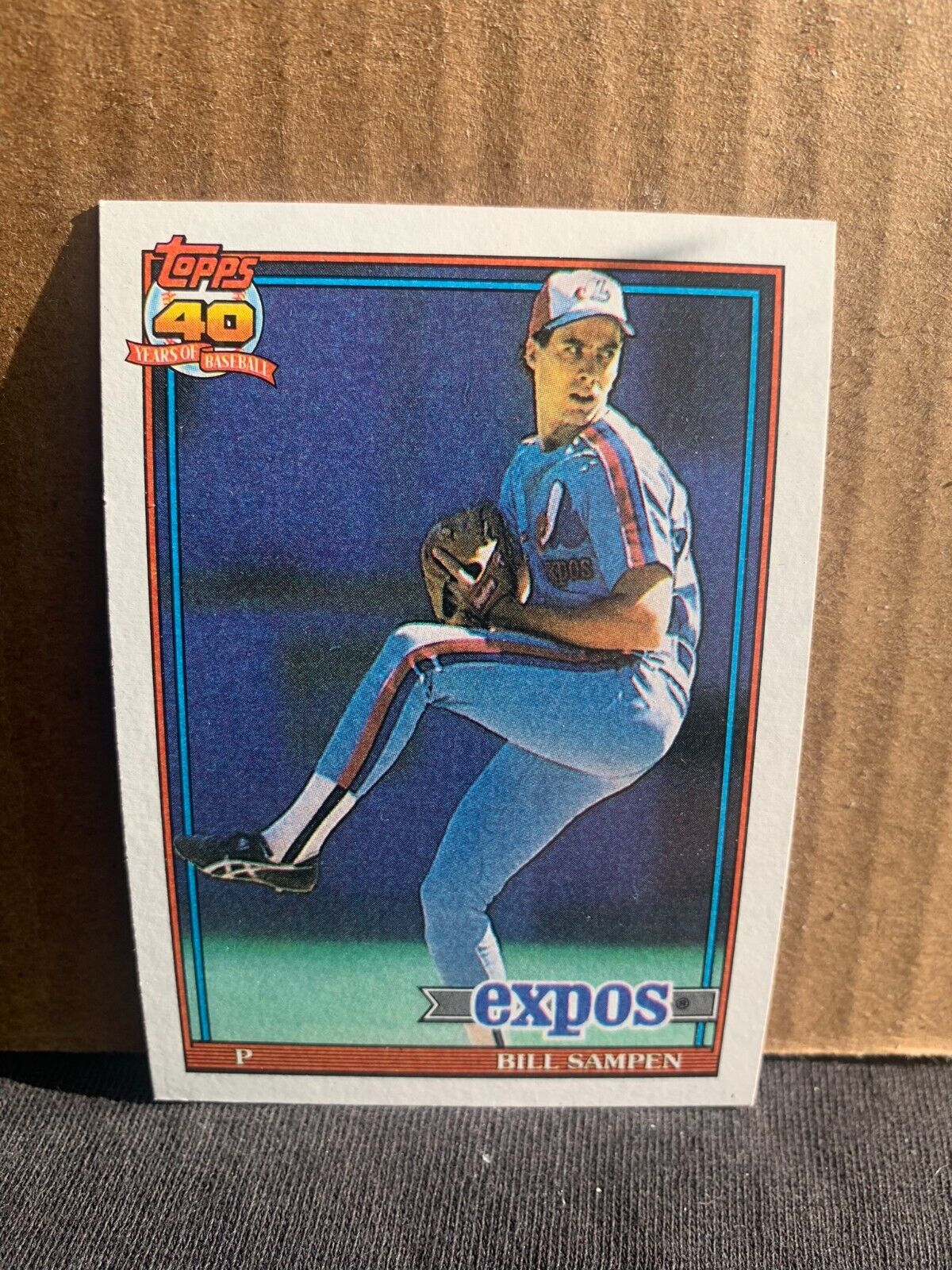 1991 Topps Baseball Card Montreal Expos Bill Sampen