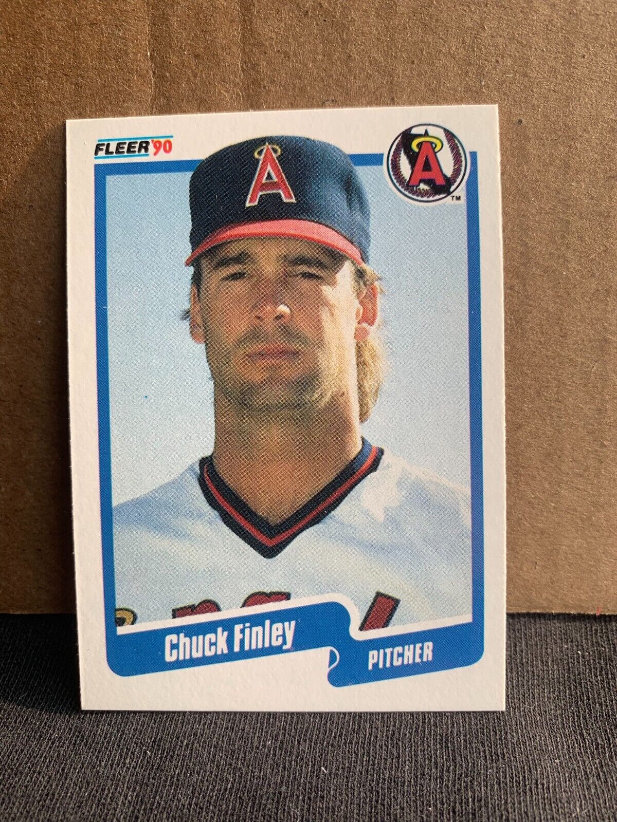 1990 Fleer Baseball Card California Angels Chuck Finley