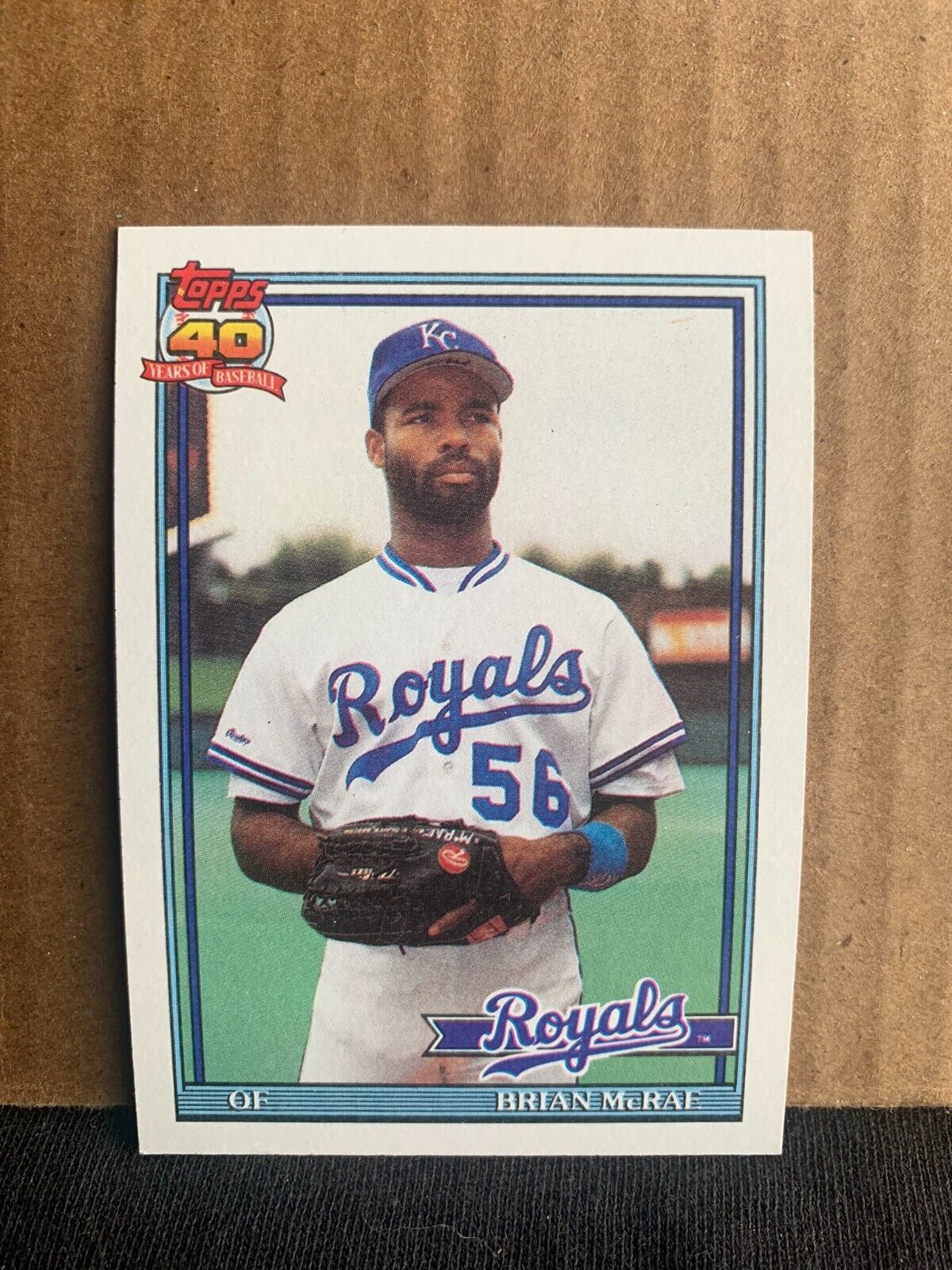 1991 Topps Baseball Card Kansas City Royals Brian McRae