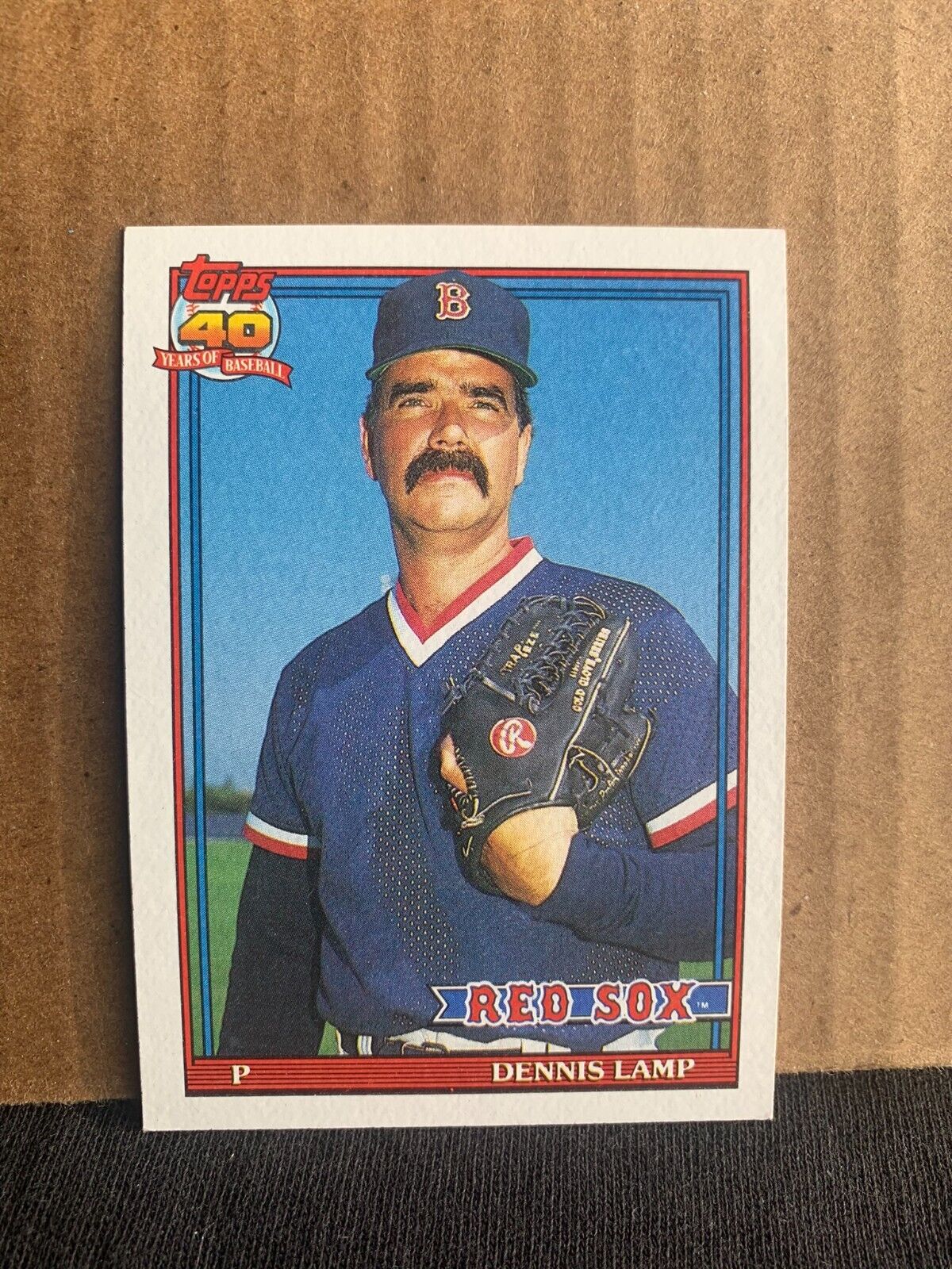 1991 Topps Baseball Card Boston Red Sox Dennis Lamp